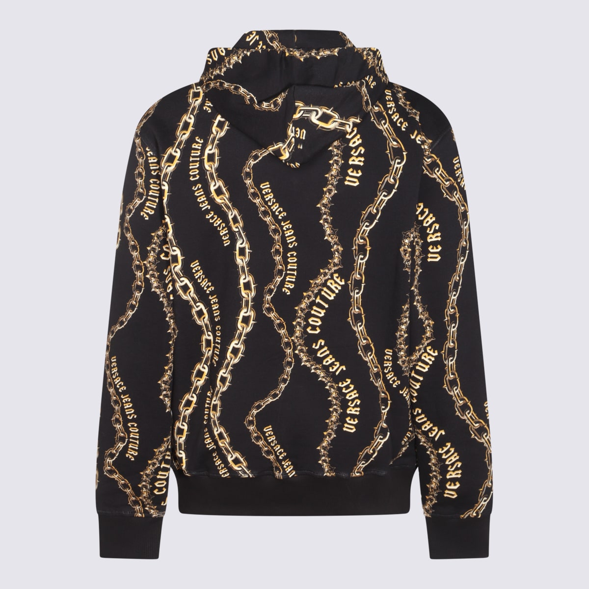 Shop Versace Jeans Couture Black Cotton Sweatshirt