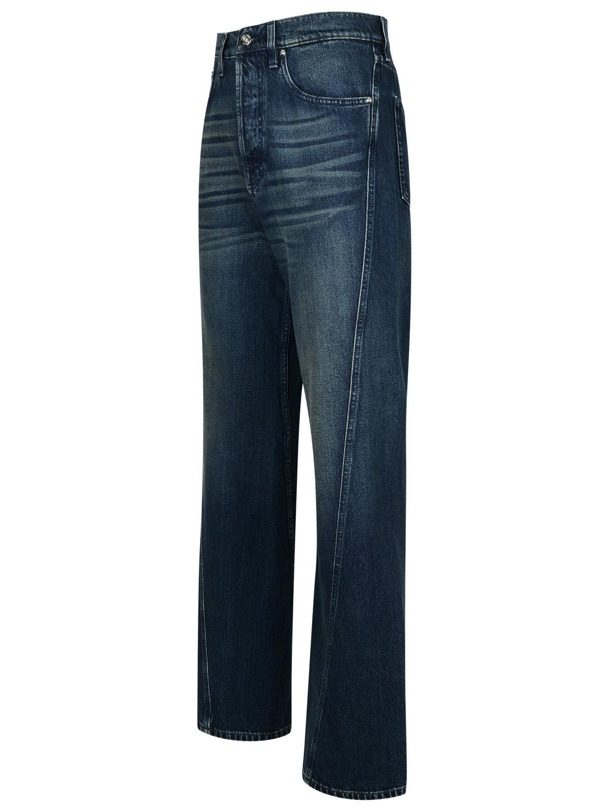 Shop Lanvin Wide Leg Jeans In Blue