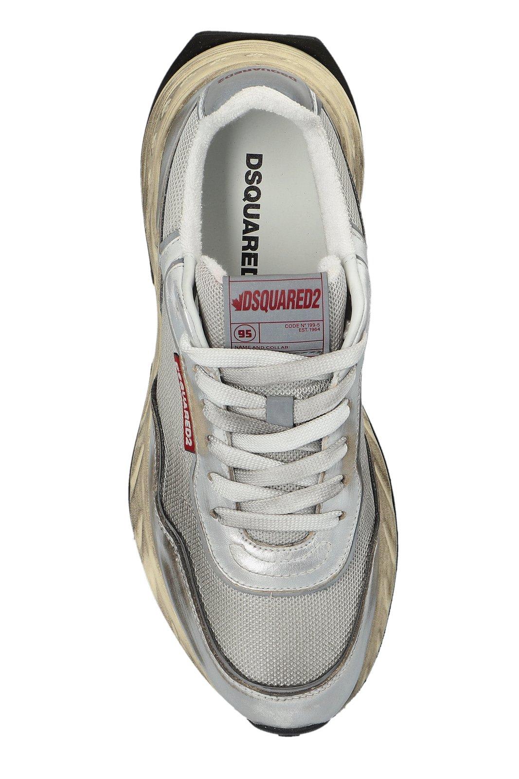 DSQUARED2 DISTRESSED LOW-TOP SNEAKERS