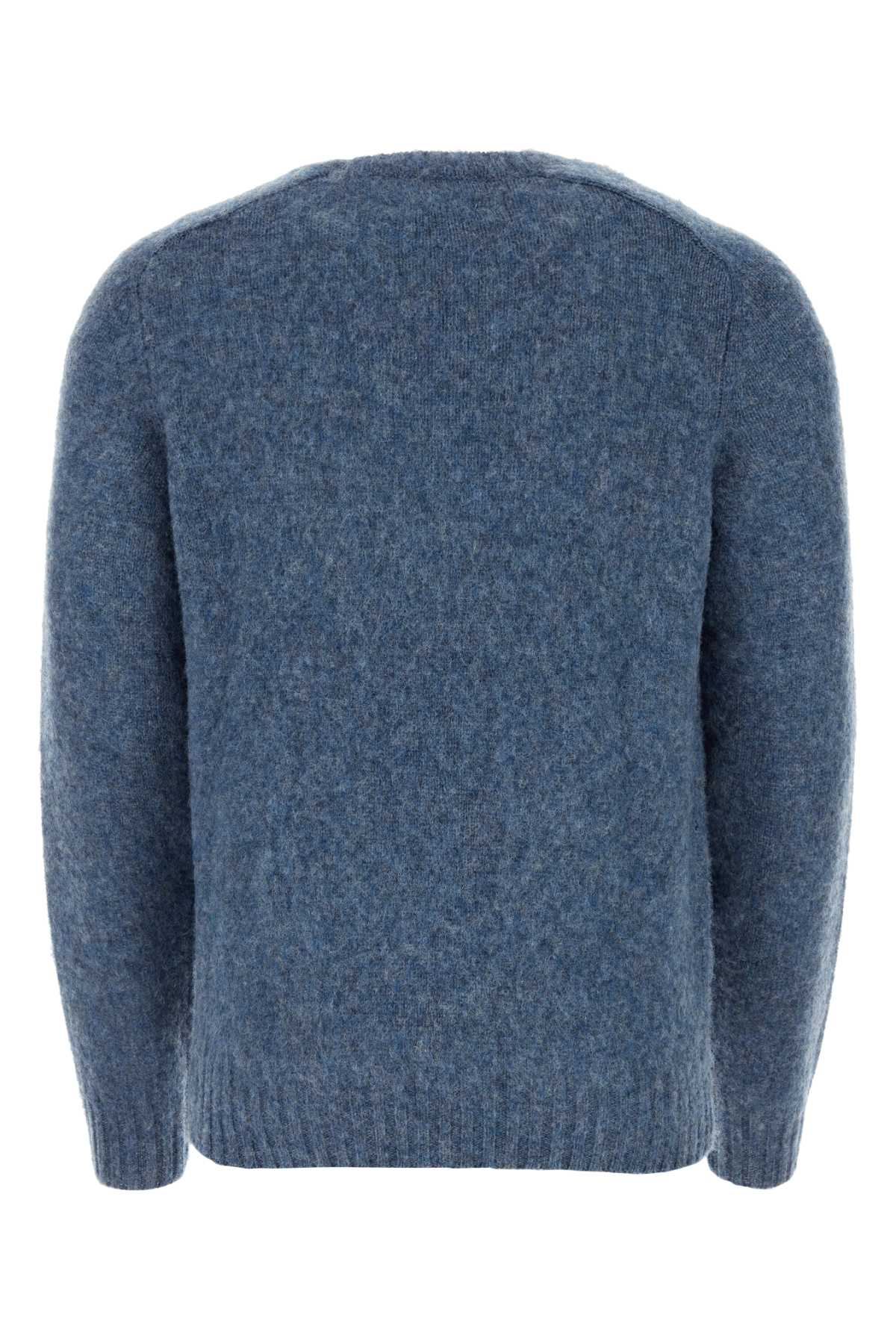 The Harmony Melange Blue Wool Sweater In Bluegrey
