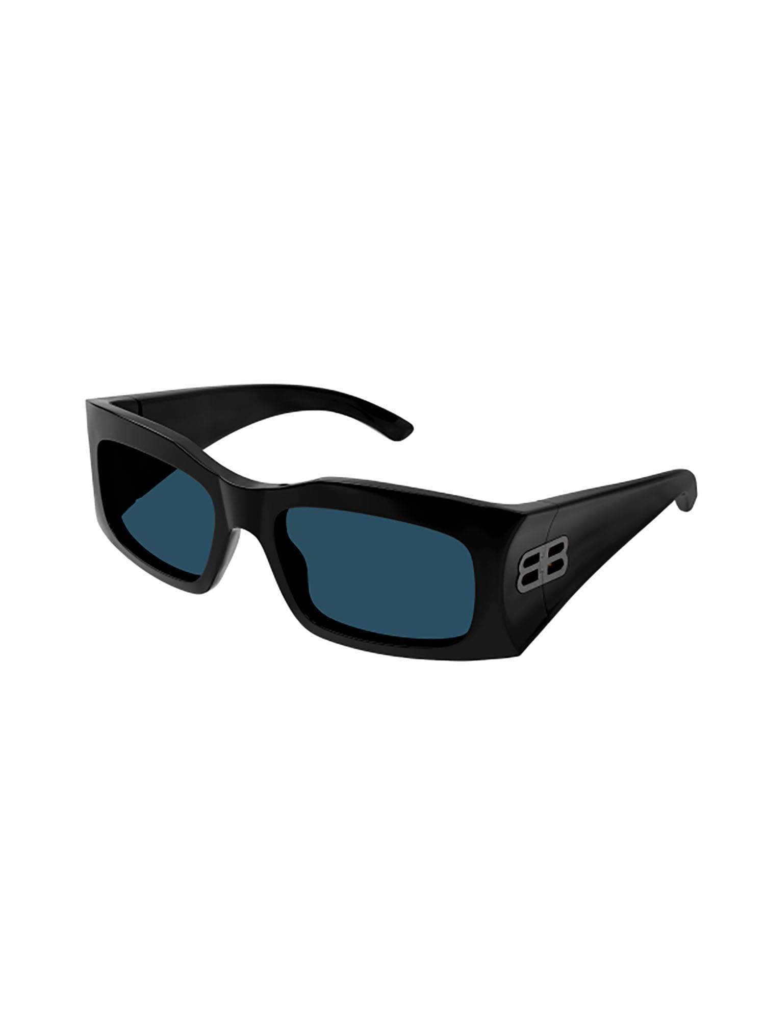 Shop Balenciaga Bb0291s Sunglasses In Black Black Blue