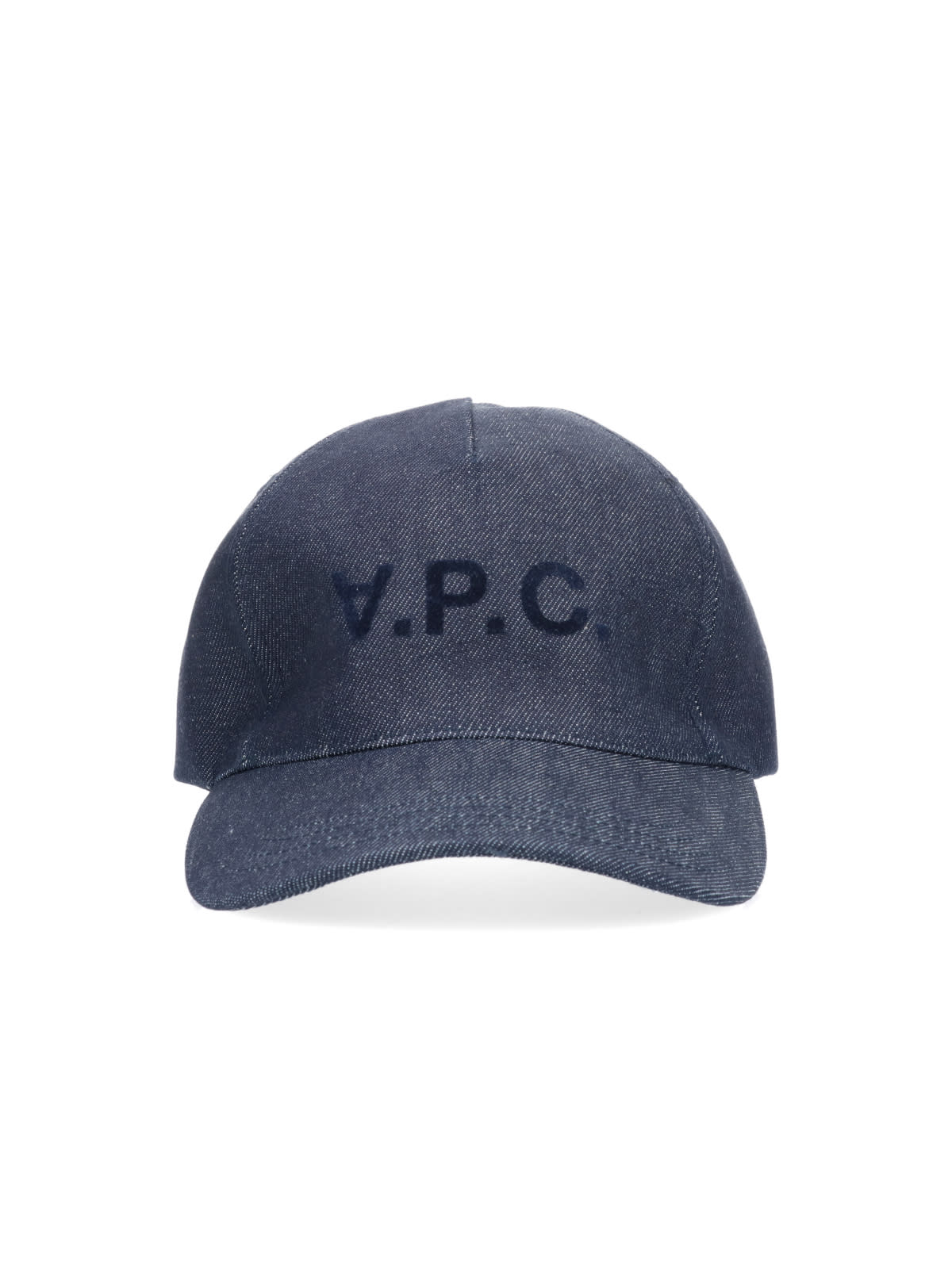 Shop Apc Denim Baseball Hat In Blue