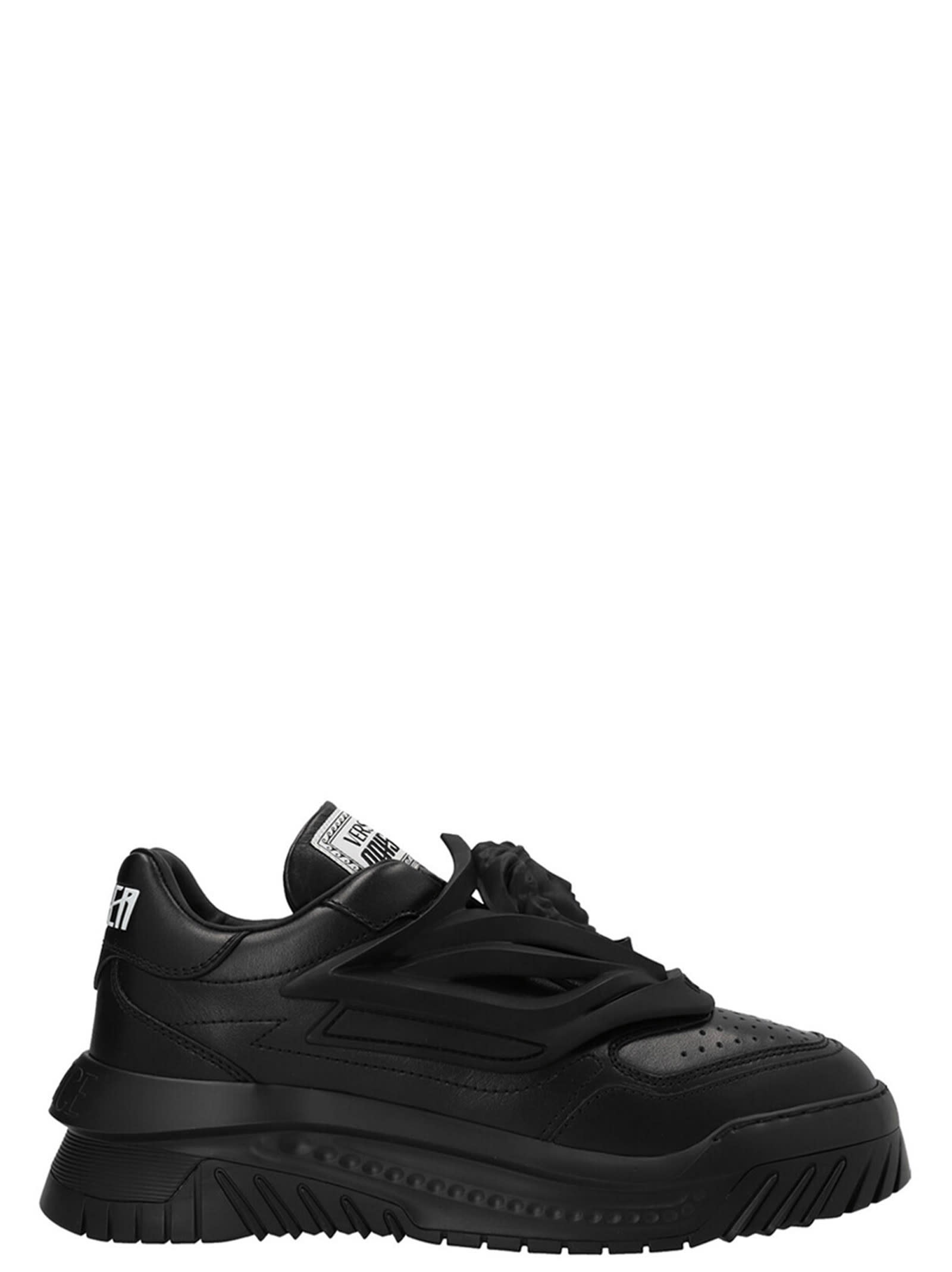 Shop Versace Odyssey Sneakers In Black