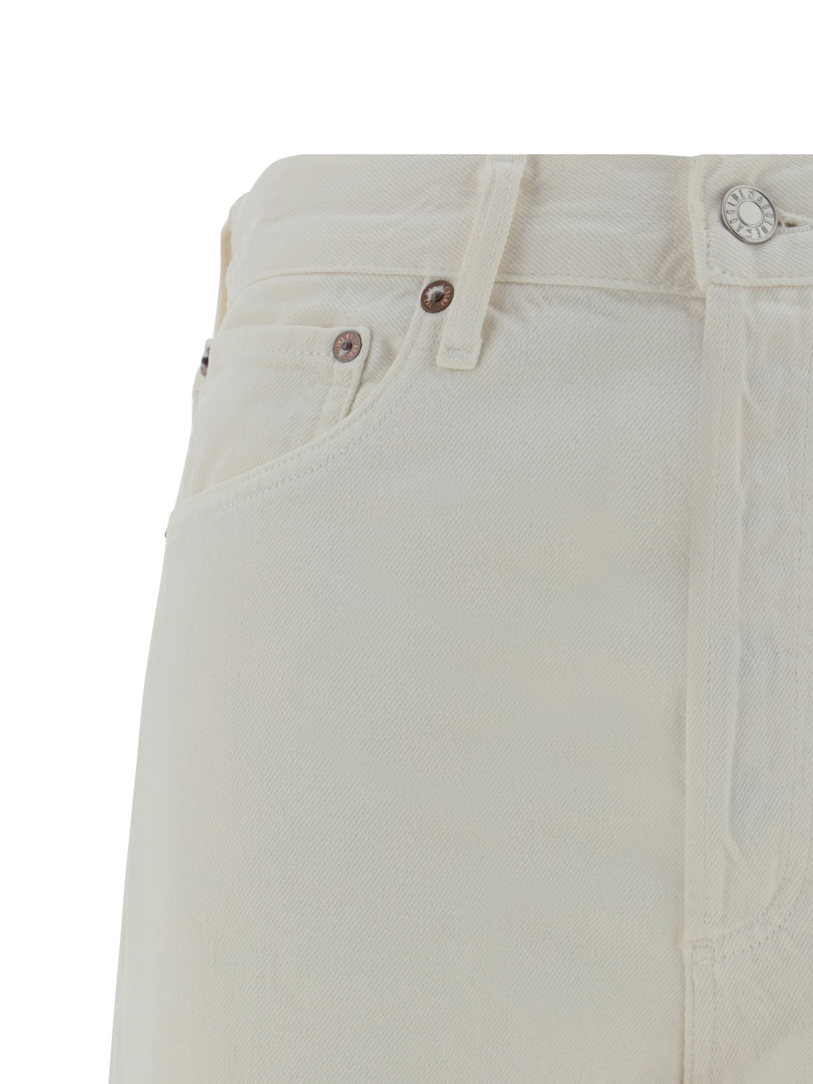 Shop Agolde Dame Pants In White