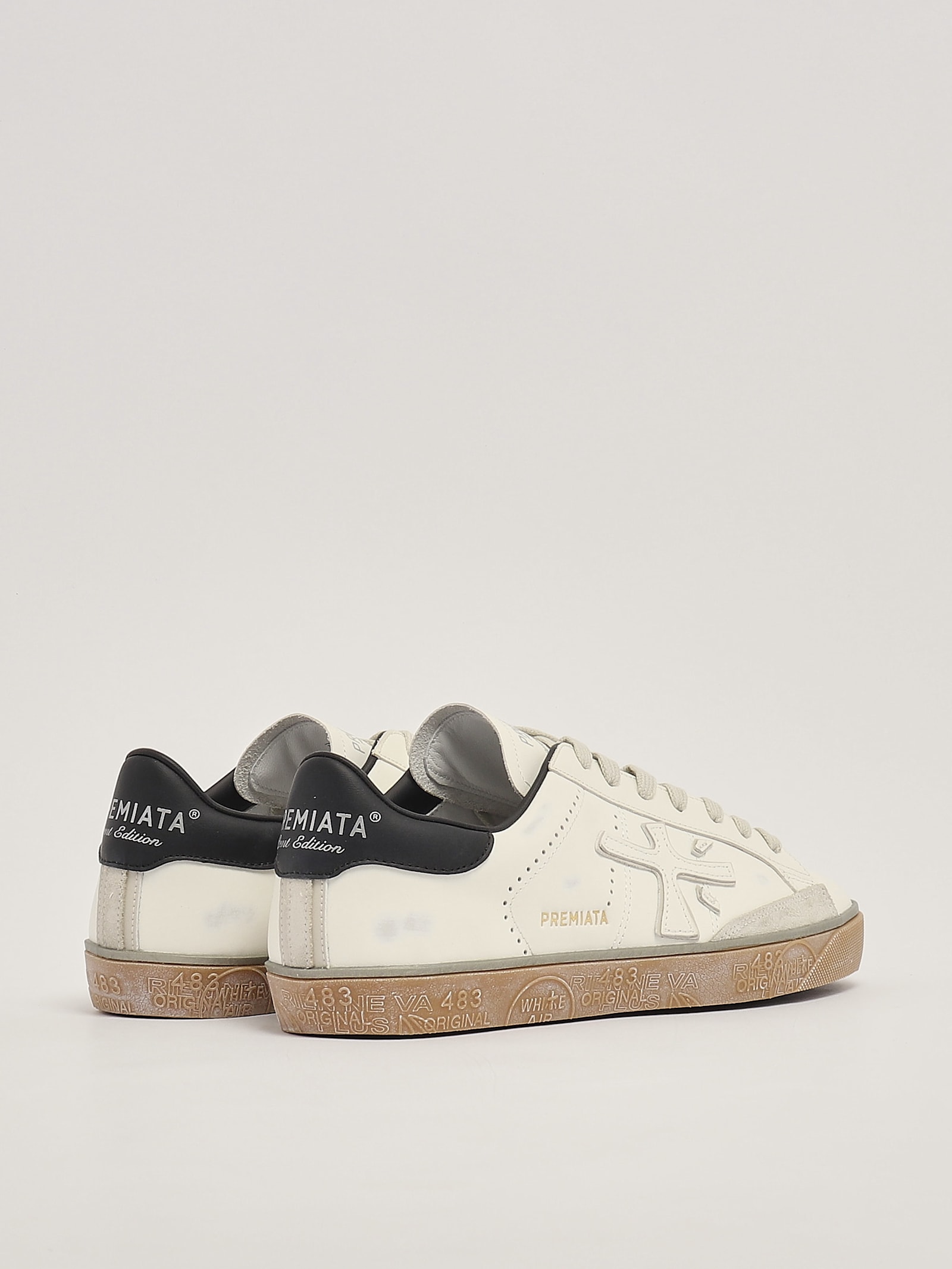 Shop Premiata Steven Sneaker In Panna