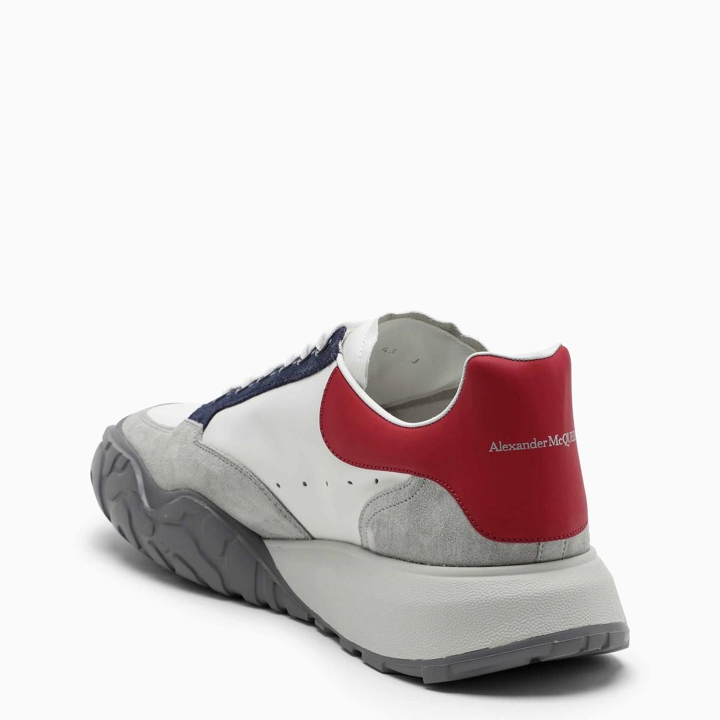 Shop Alexander Mcqueen White\/red Court Trainer Sneakers In W/t.g/w.r/w/d.m/m./l