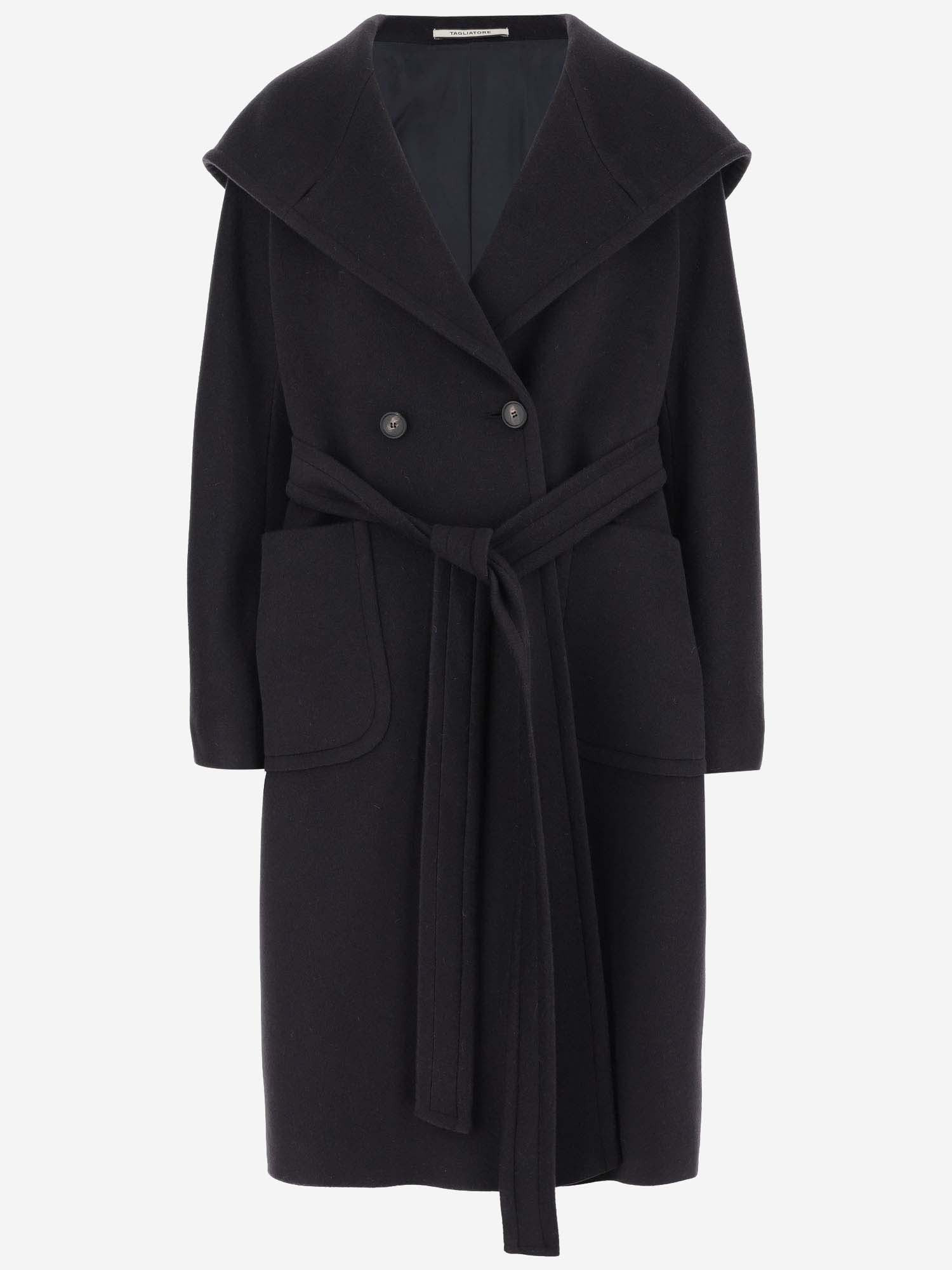 Shop Tagliatore Double-breasted Cashmere Coat In Brown