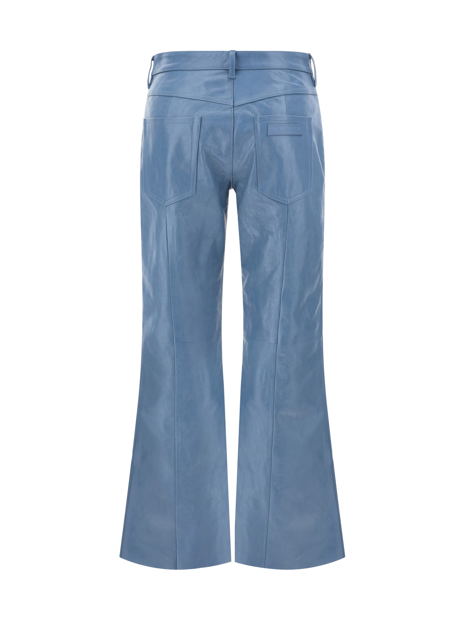 Shop Marni Pants In Gnawed Blue