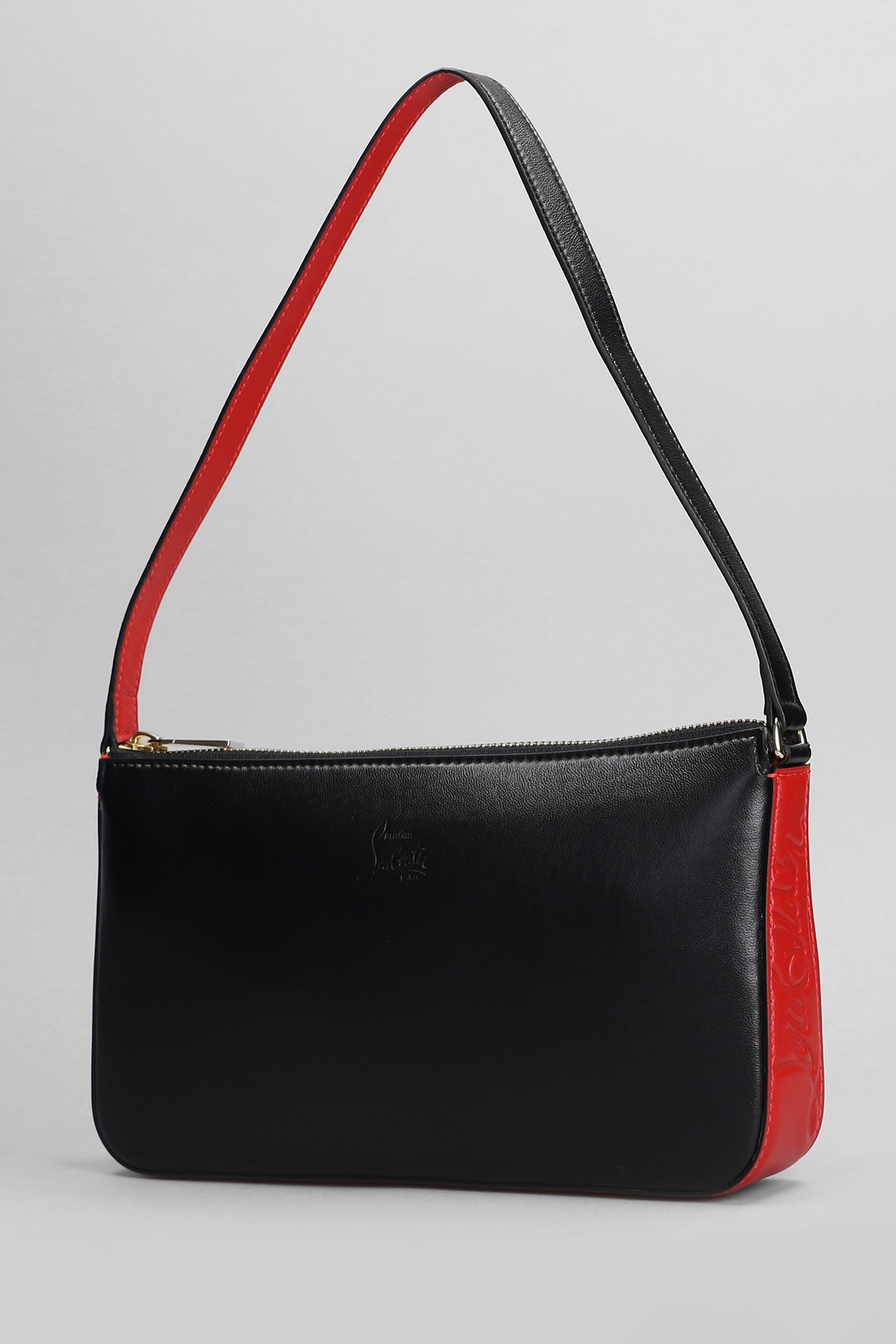 Shop Christian Louboutin Loubila Shoulder Bag In Black Leather