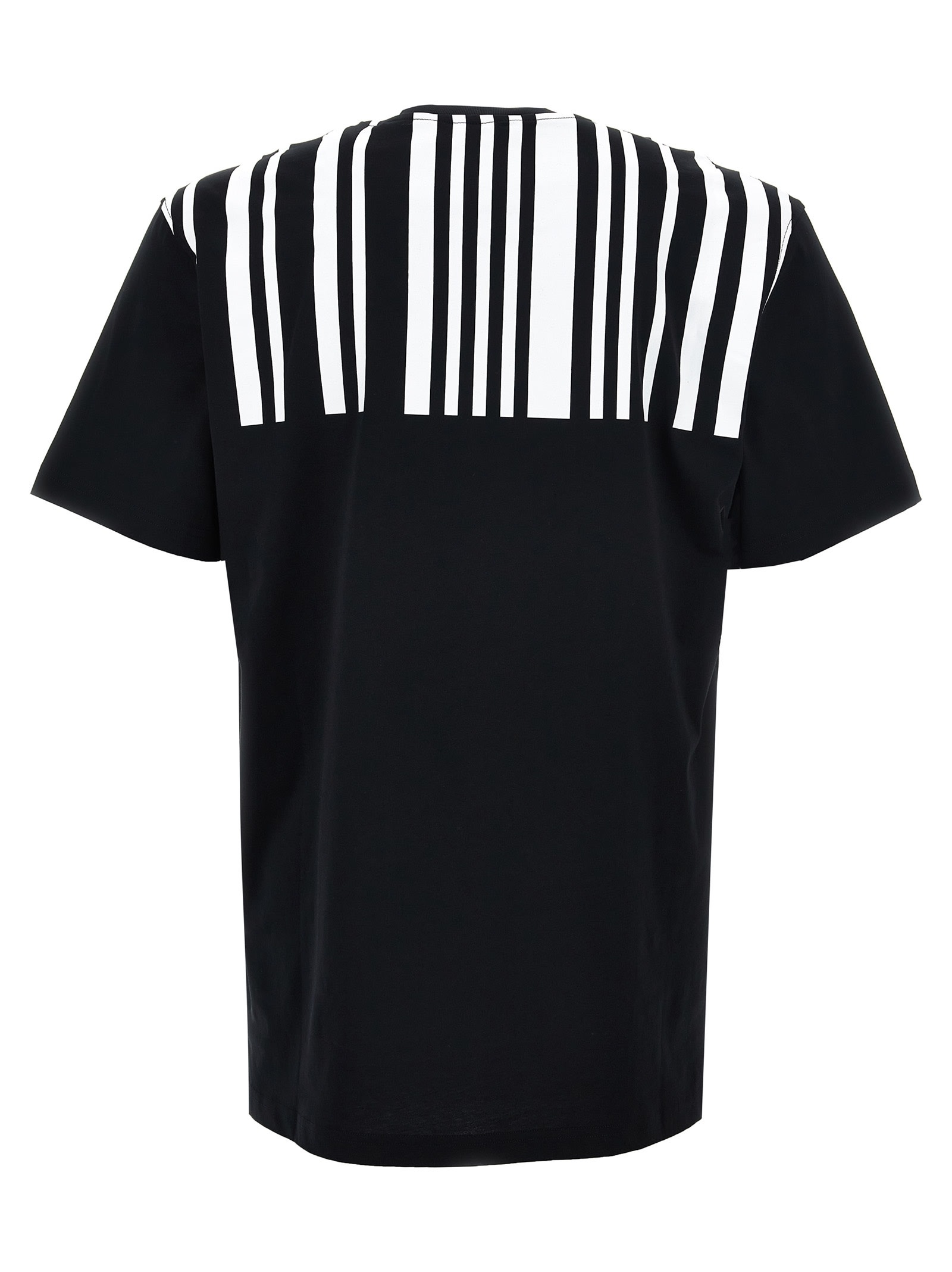 Shop Moschino Contrast Print T-shirt In White/black