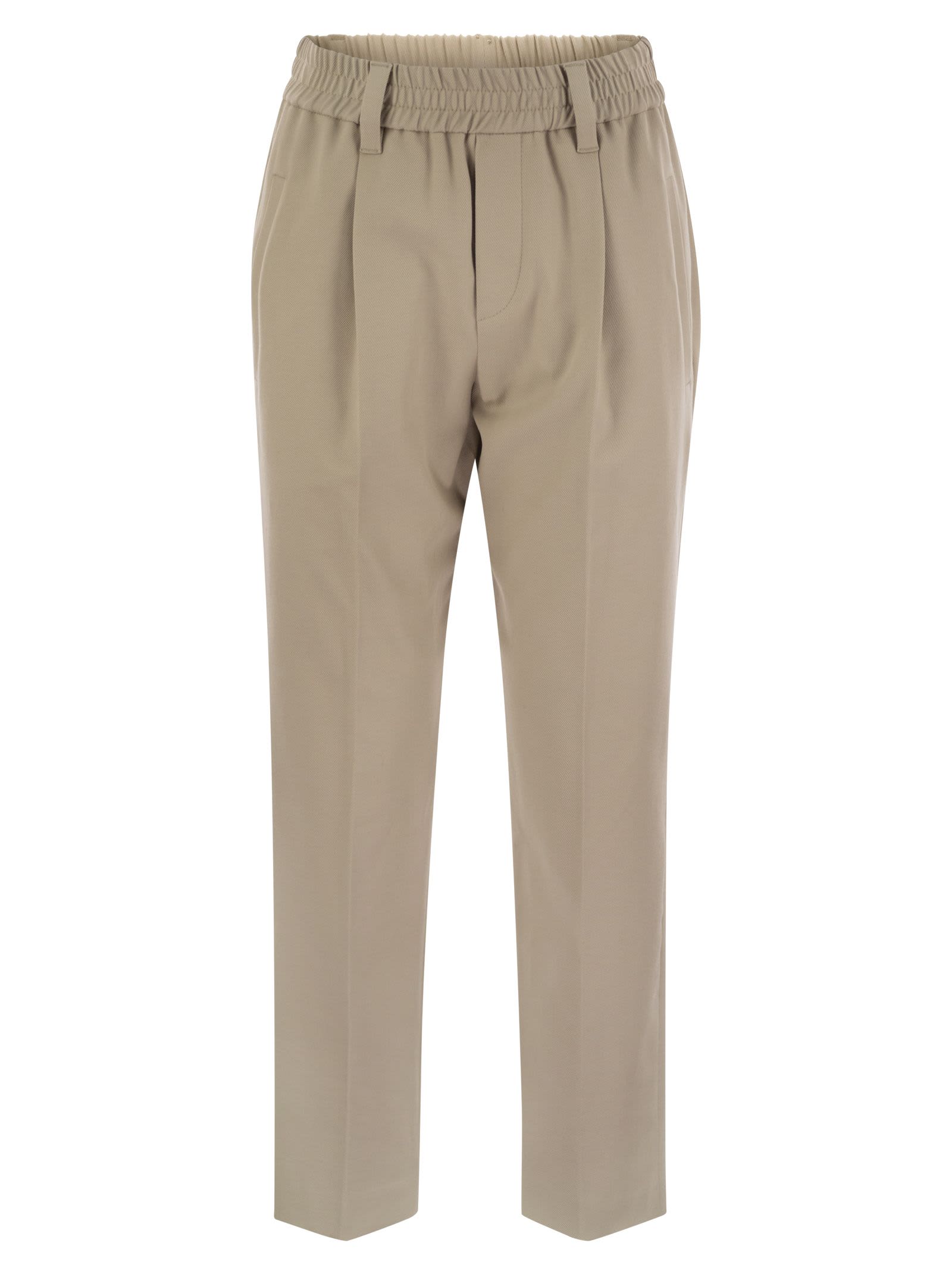 Stretch Cotton Cover-up Trousers With Jewellery