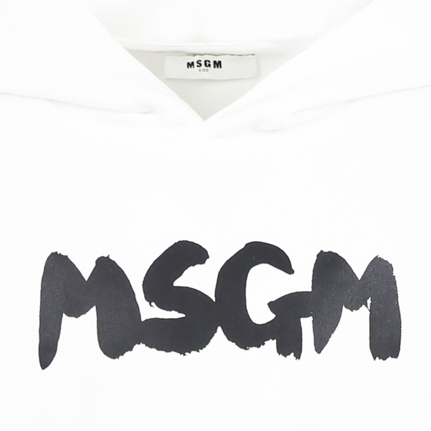 Shop Msgm White Sweatshirt For Kids With Logo