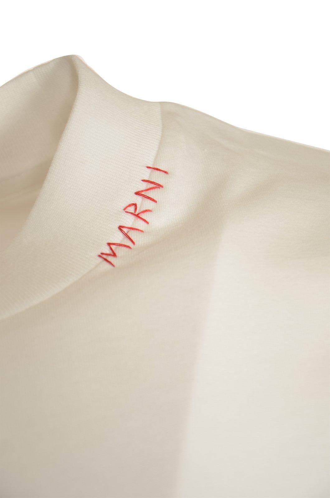 Shop Marni Logo Embroidered Three Pack Of T-shirt