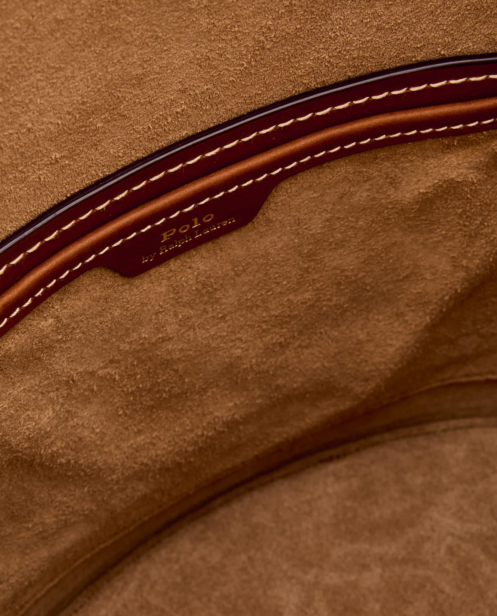 Shop Polo Ralph Lauren Medium Bucket Leather Shoulder Bag In Brown