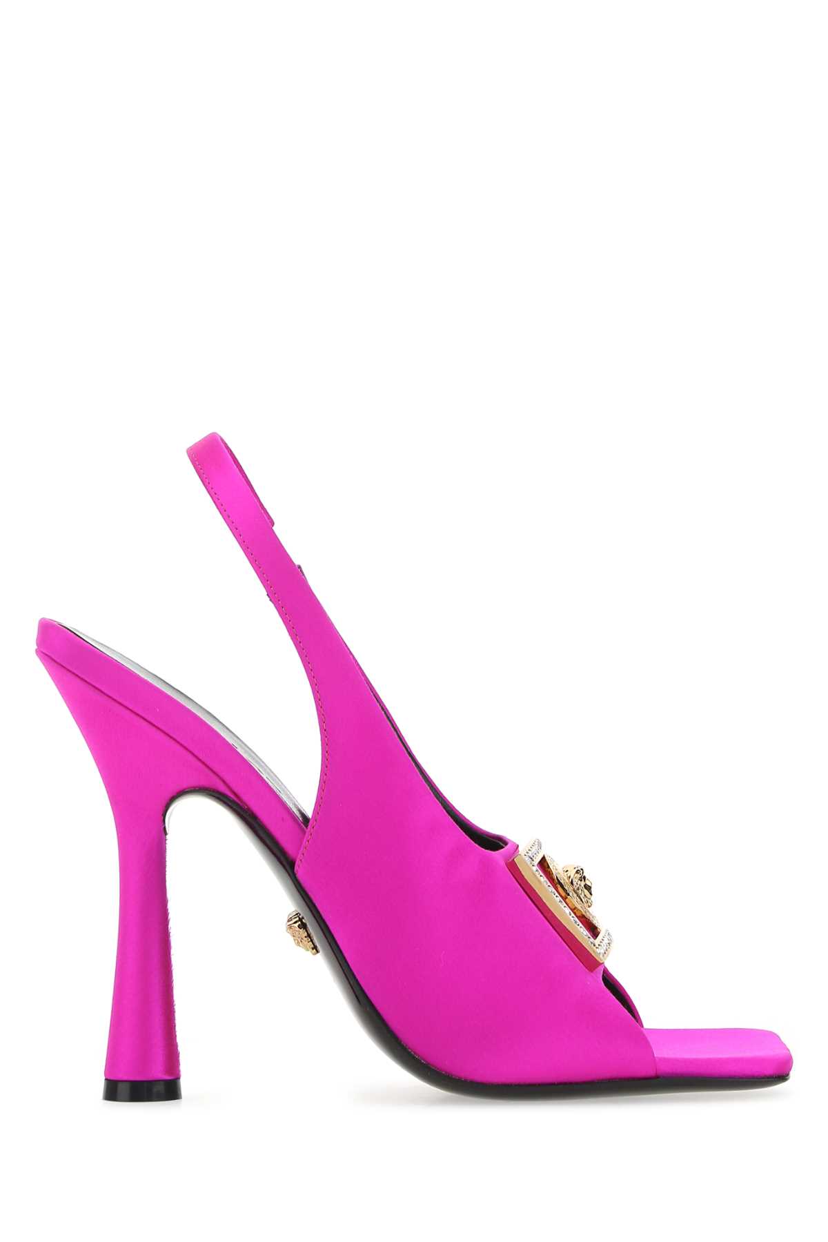 Versace Fuchsia Satin Sandals