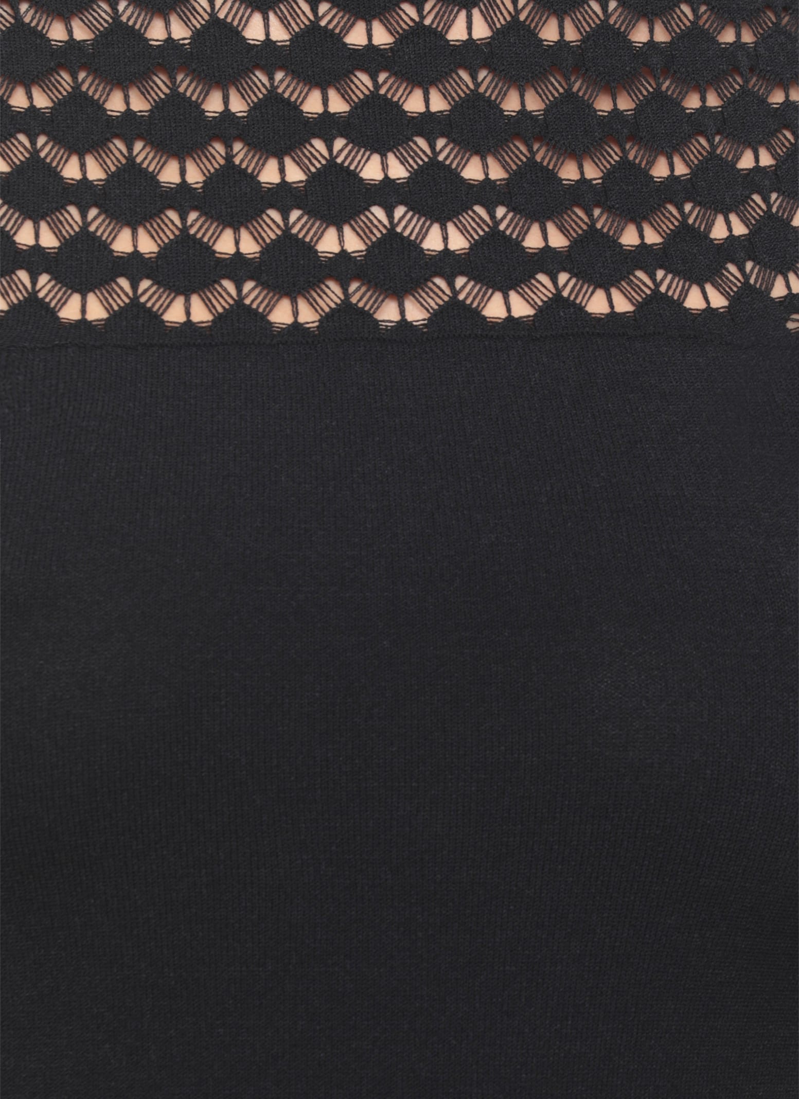 Lanvin Midi Dress Featuring Lace Detailing In Black