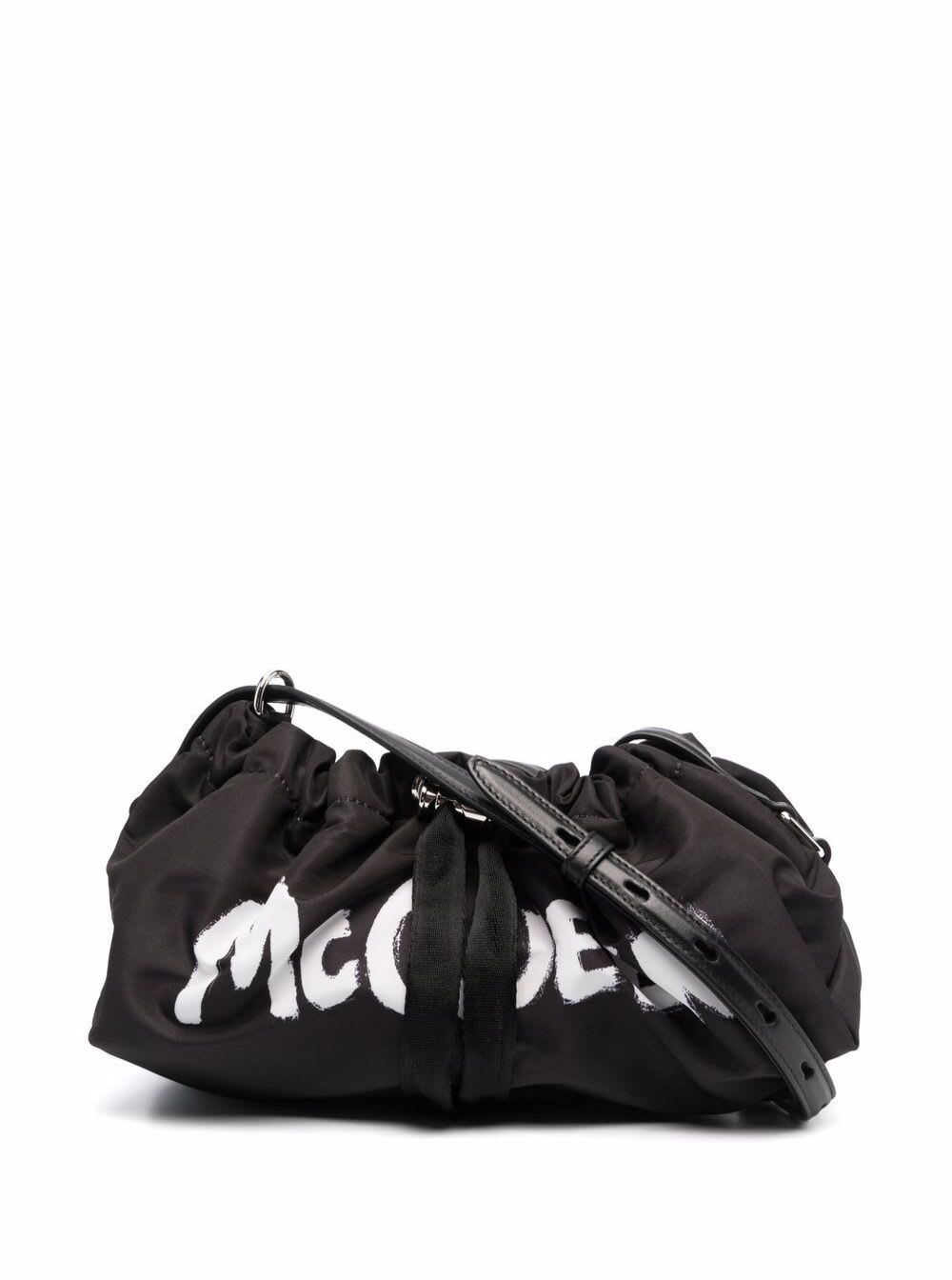 Alexander McQueen Mini Boundle Nylon Crossbody Bag With Logo