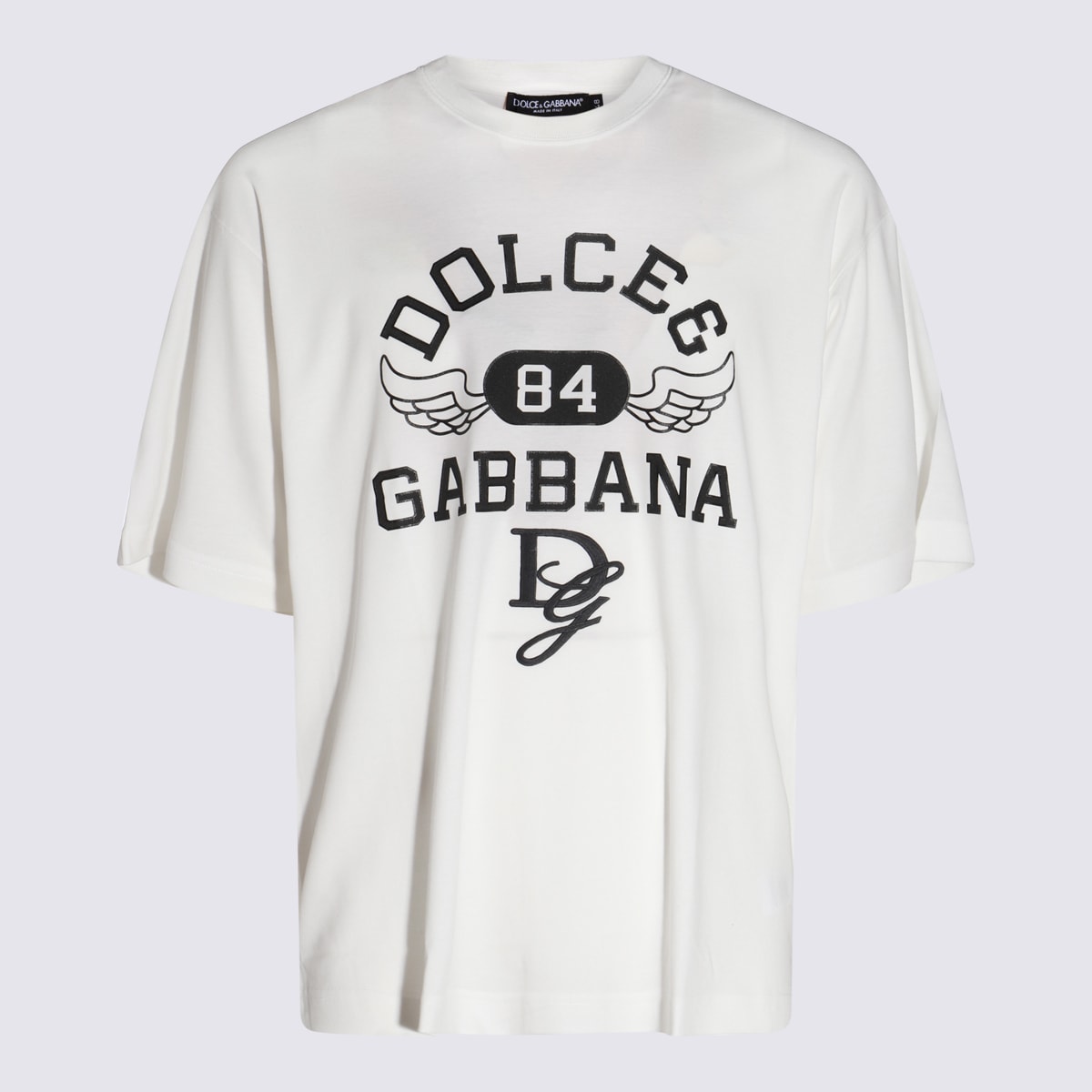 Shop Dolce & Gabbana White Cotton Logo T-shirt