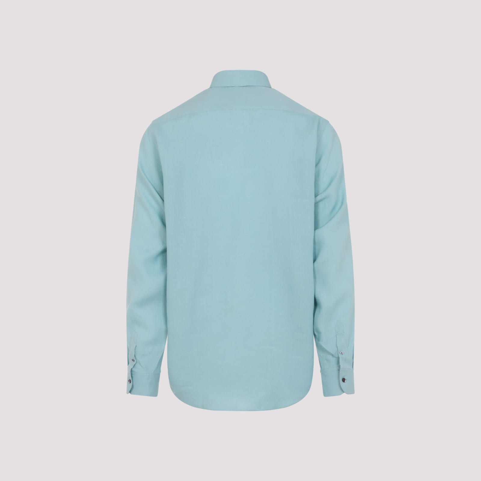 Berluti Sophisticated Linen Shirt In Blue