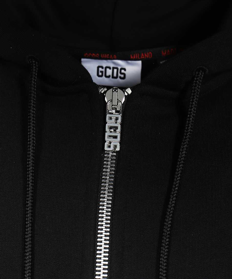 Gcds Cotton Full-zip Sweatshirt In Black