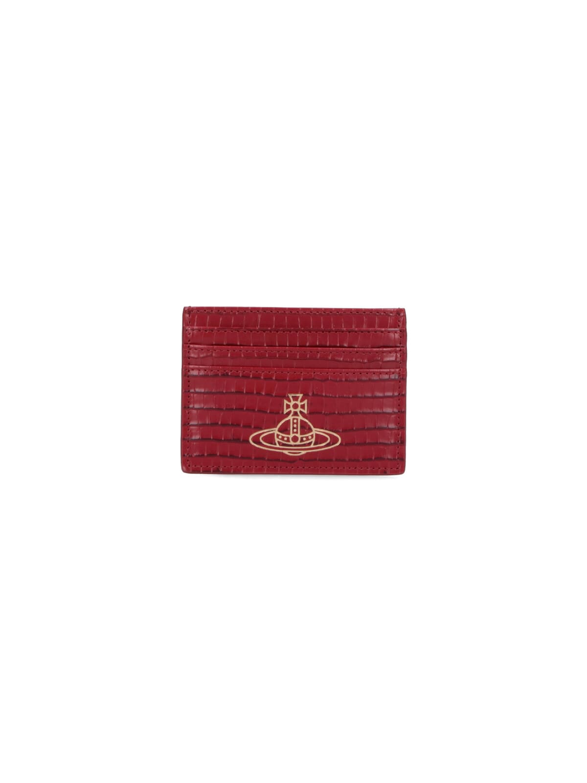 Vivienne Westwood Compact Crocodile Texture Wallets And Cardholders In Red