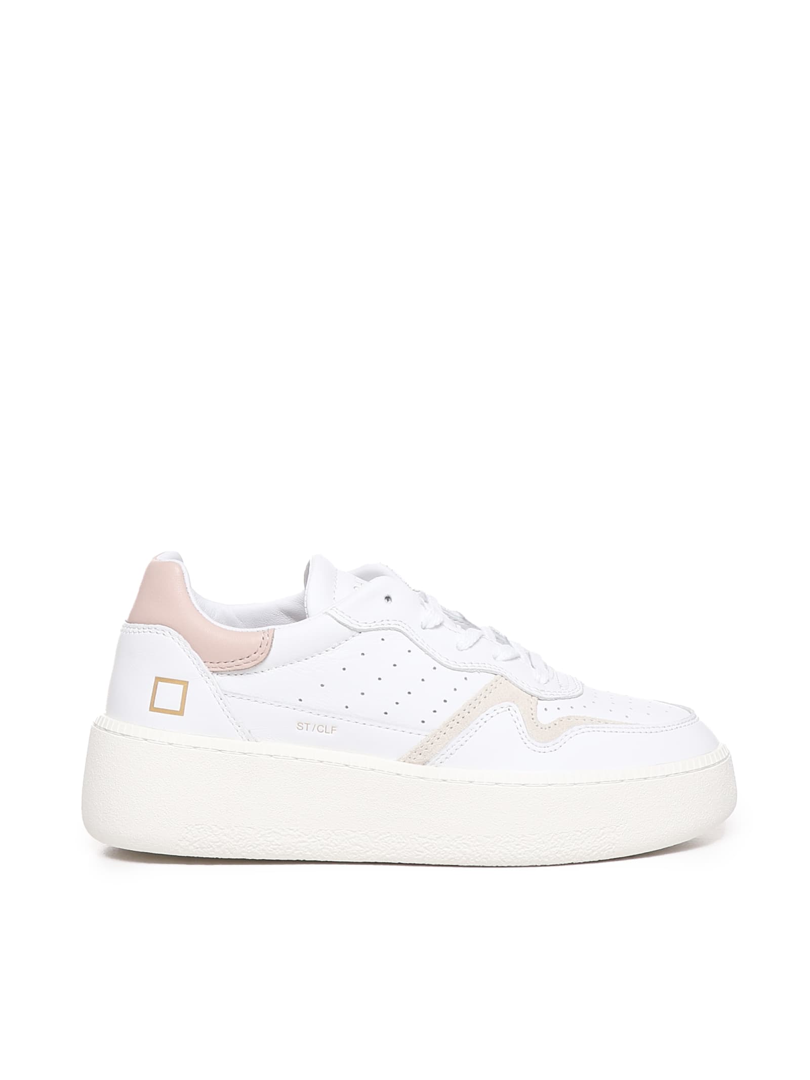 Shop Date Sfera Basic Sneakers In White-pink