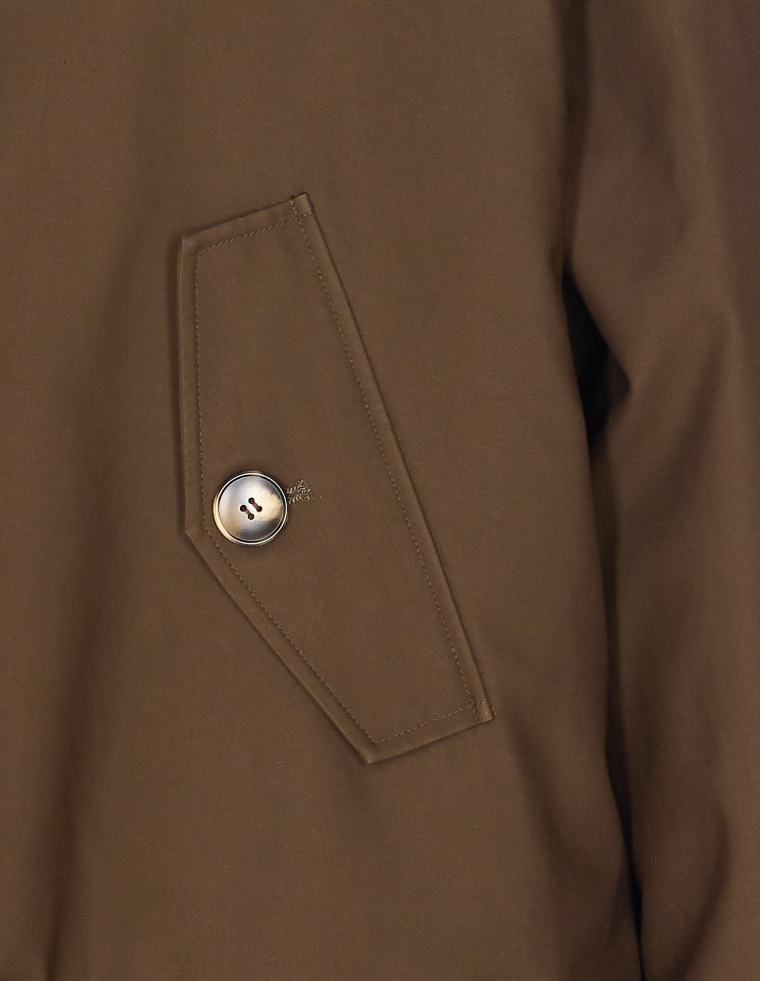Valentini 1972 Faux-fur Collar Drawstring Jacket In Brown