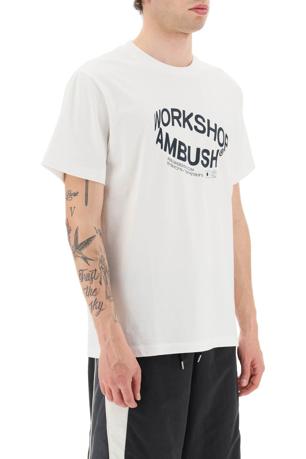 Ambush Revolve Logo T-shirt In White