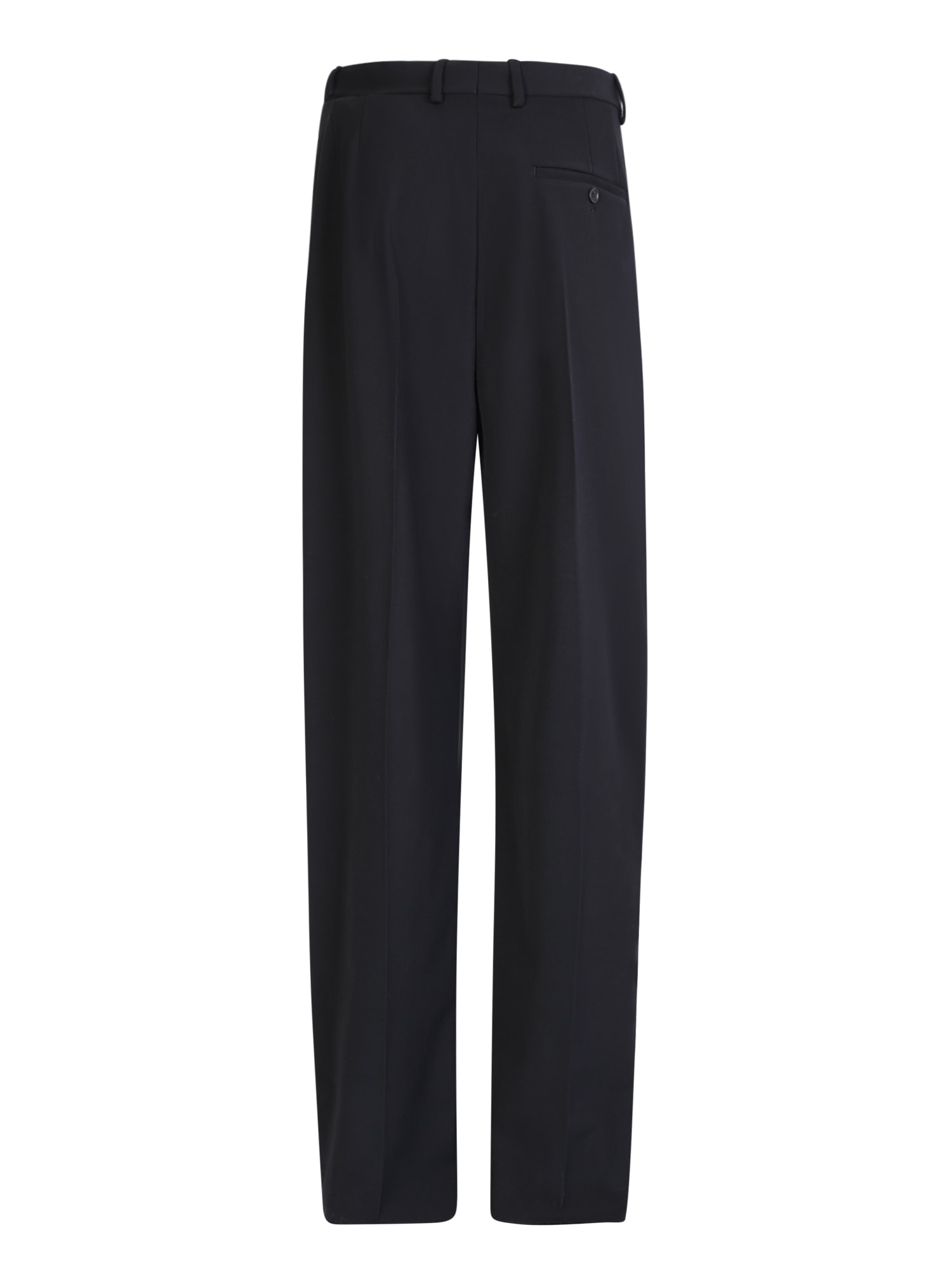 Shop Balenciaga Black Tailored Large Fit Trousers