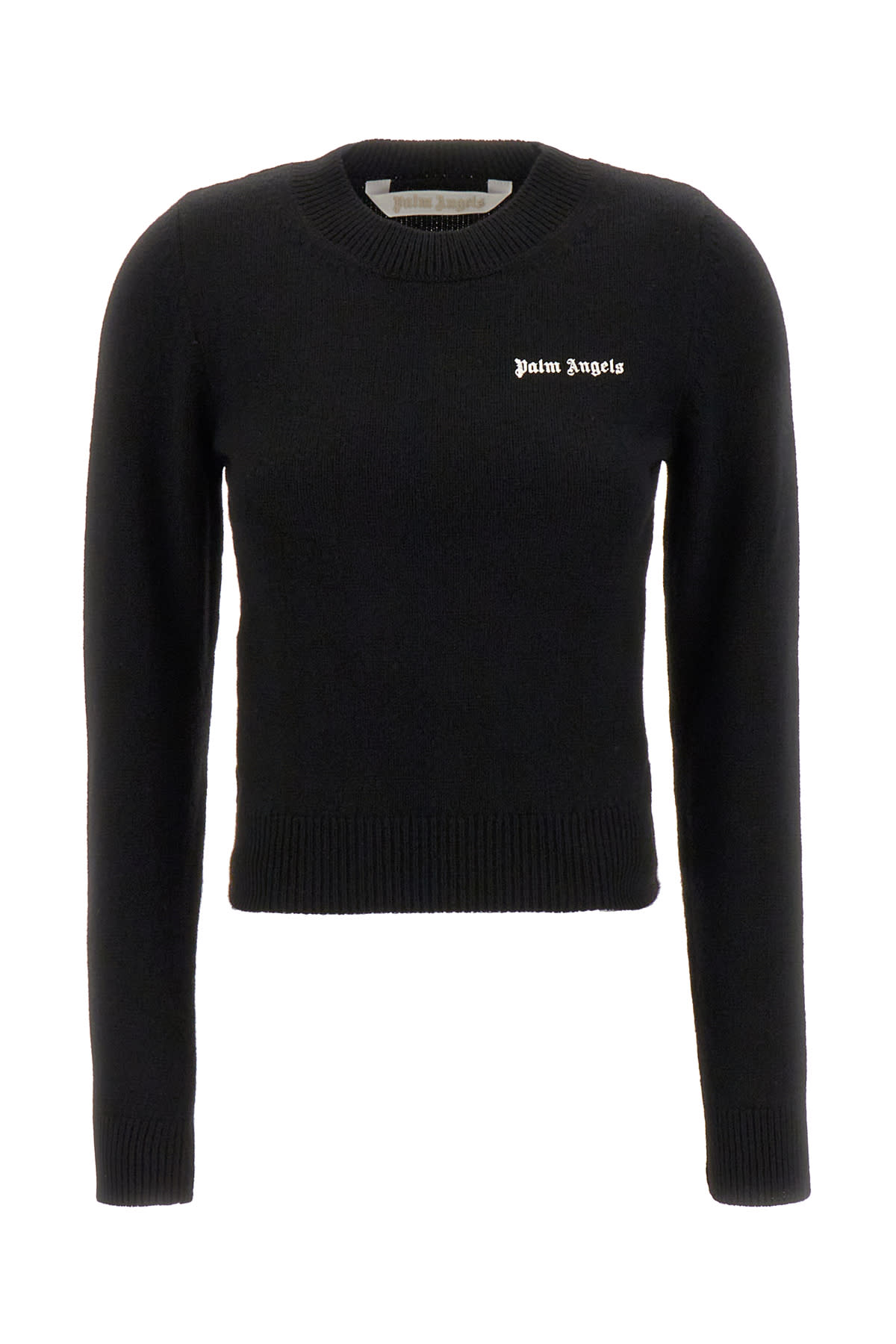 Shop Palm Angels Black Wool Blend Sweater In 1003