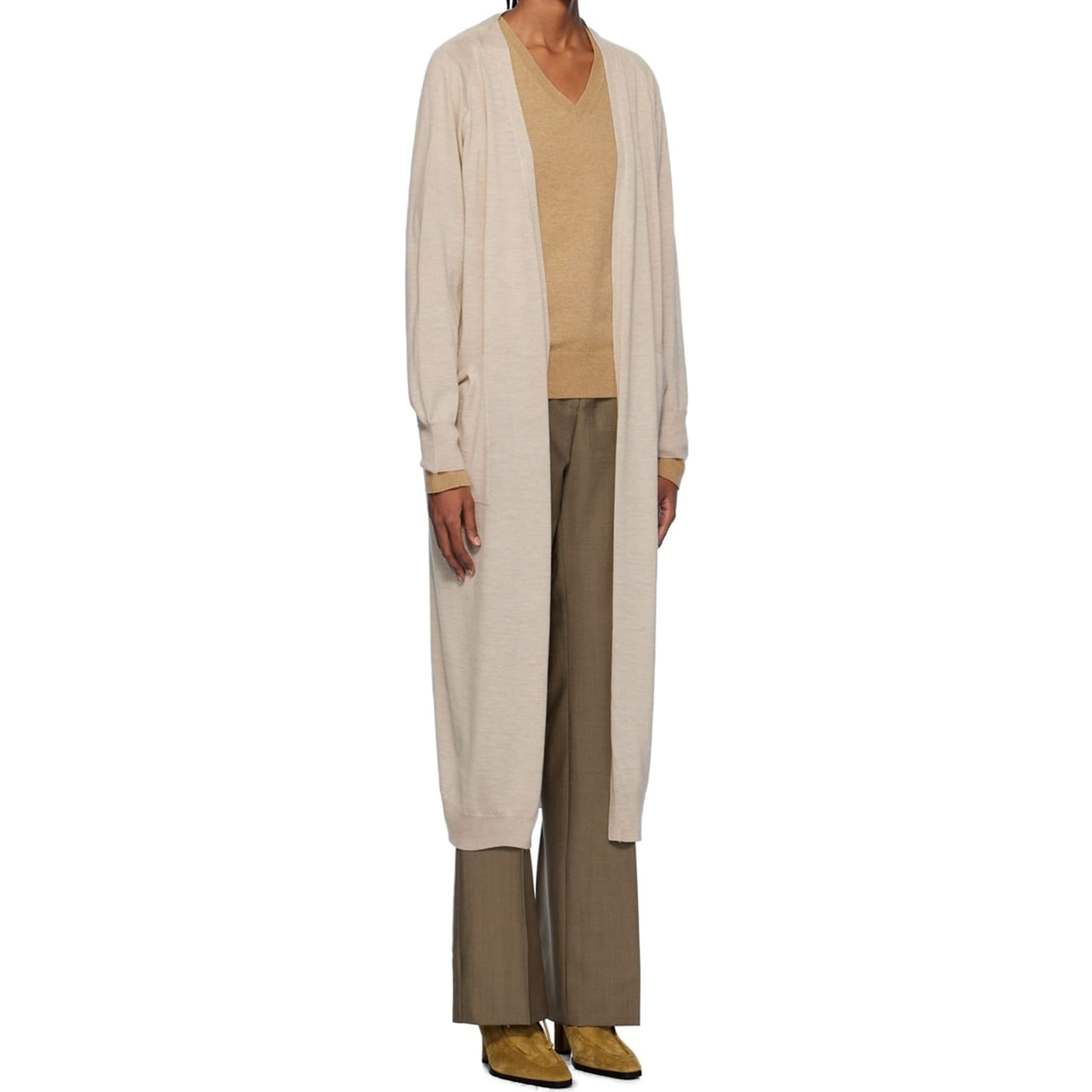 Shop Max Mara Katanga Cashmere Cardigan In Beige