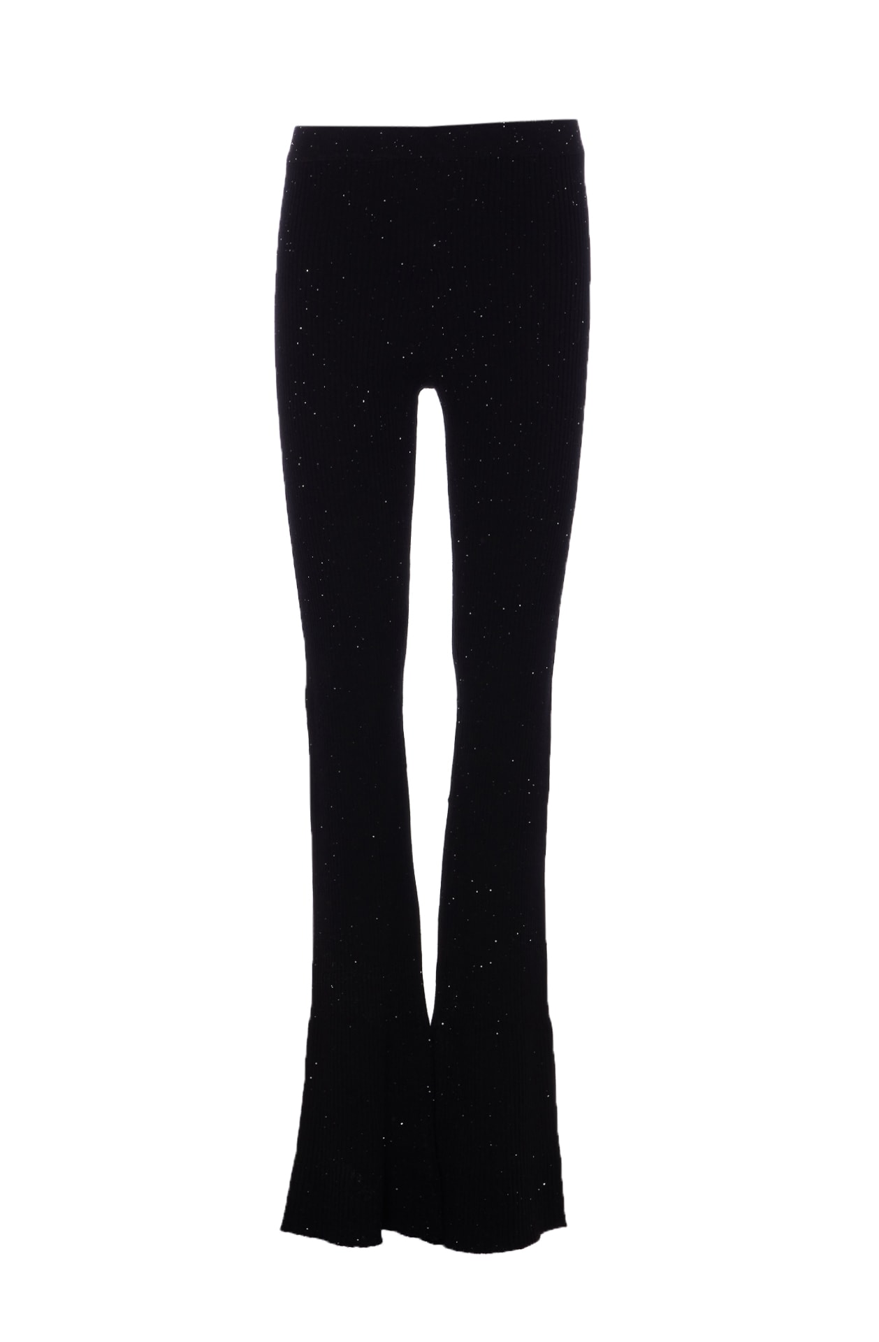 Pinko Black Wool-blend Trousers In Black