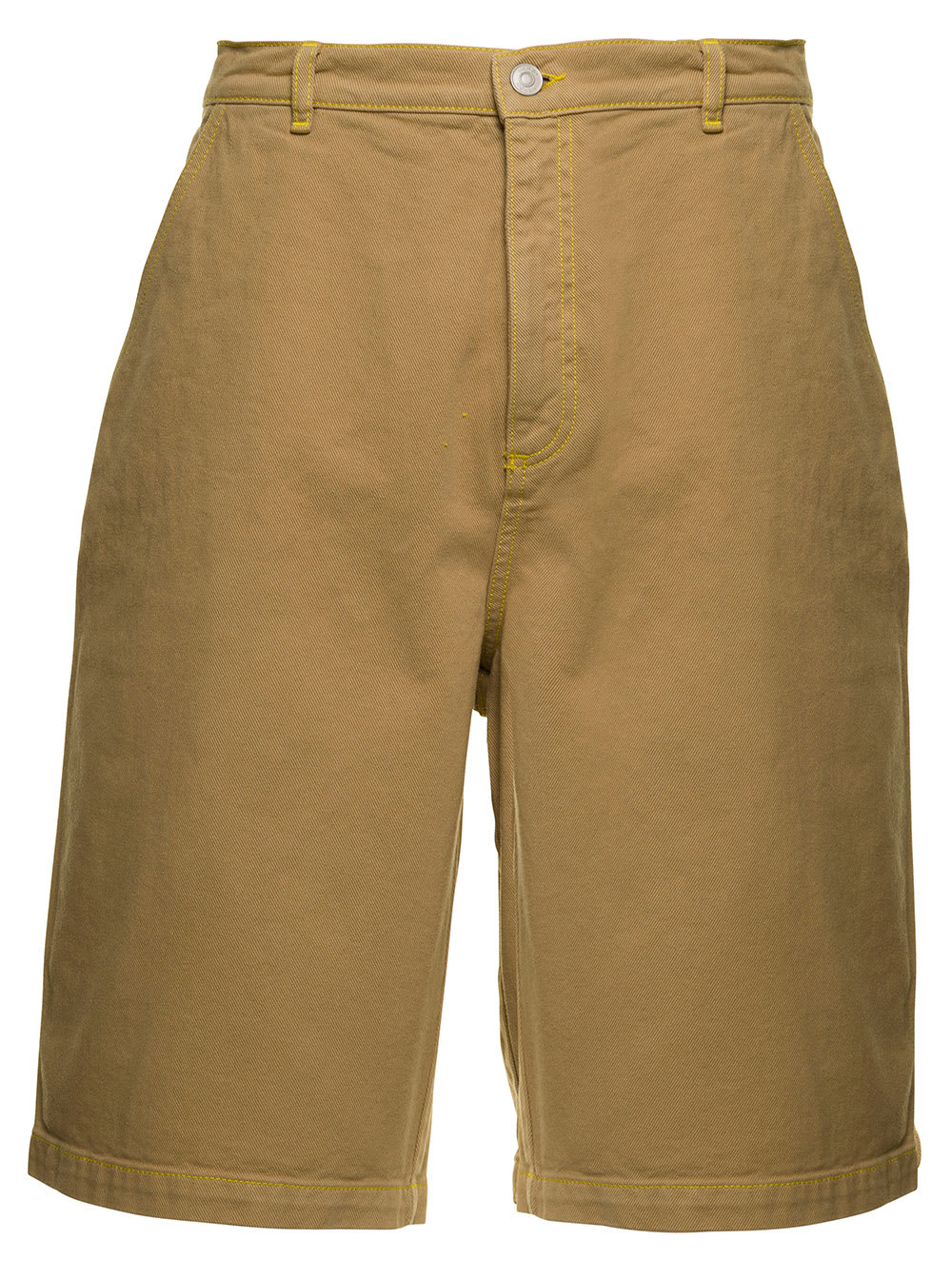 Kenzo Man Beige Cotton Bermuda Shorts