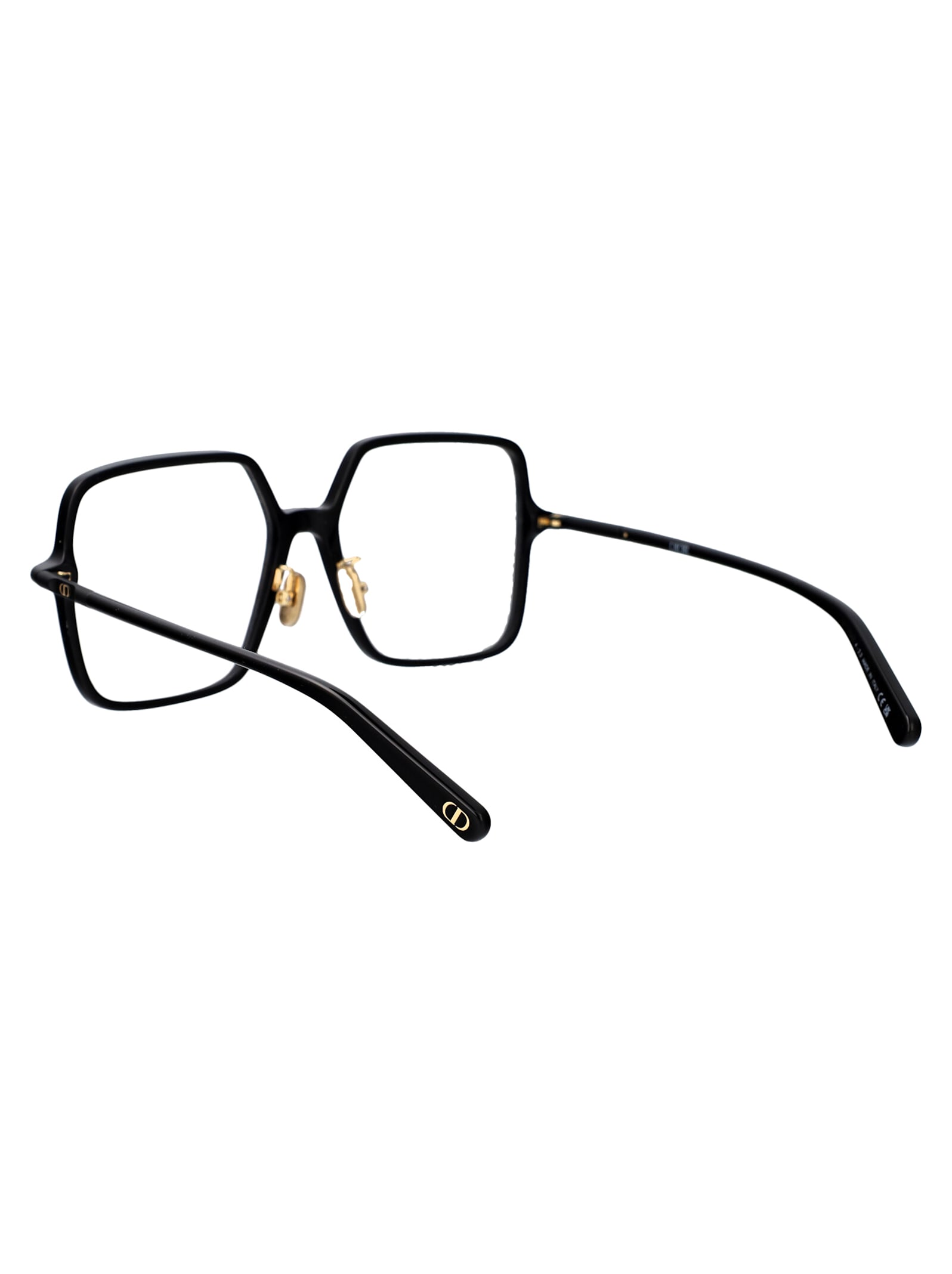 Shop Dior Mini Cd O S7f Glasses In 1100 Black/other