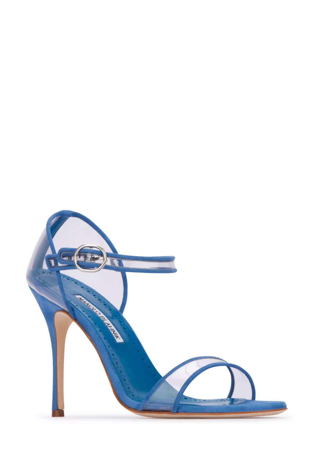 Manolo Blahnik Strappy Open Toe Stiletto Pumps In Bblu