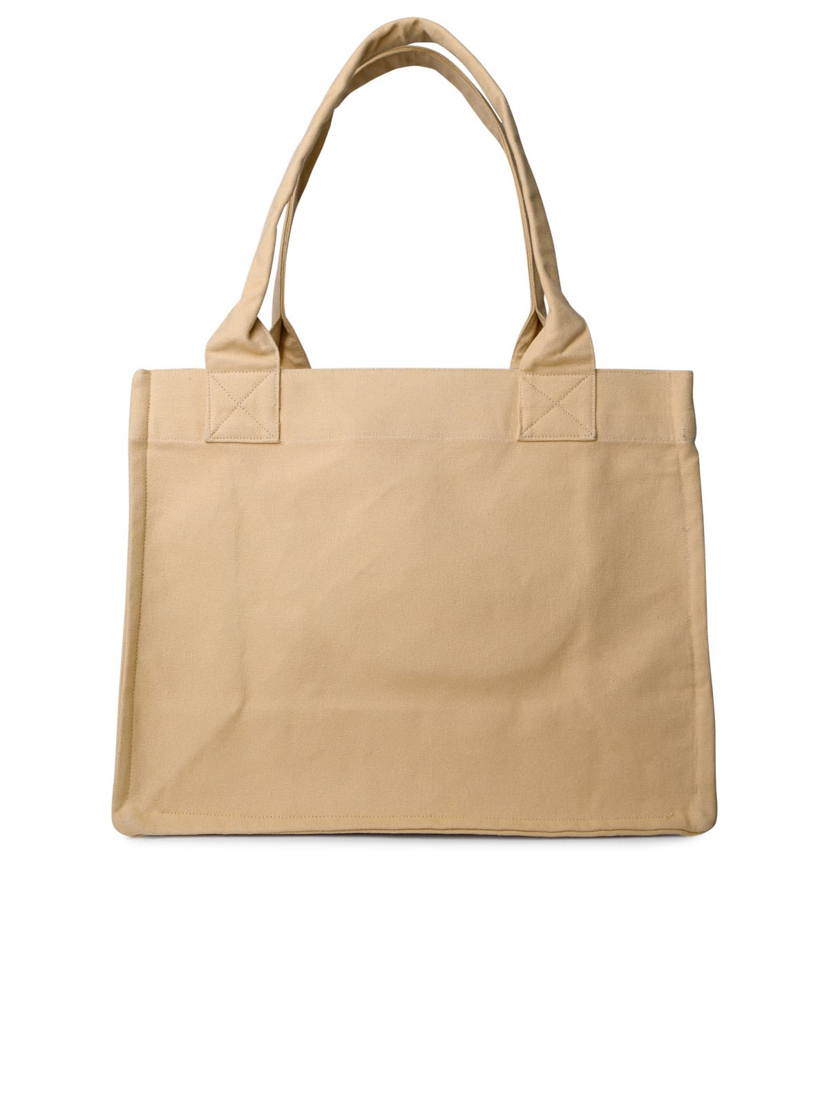 Shop Ganni Easy Cream Recycled Cotton Shopping Bag