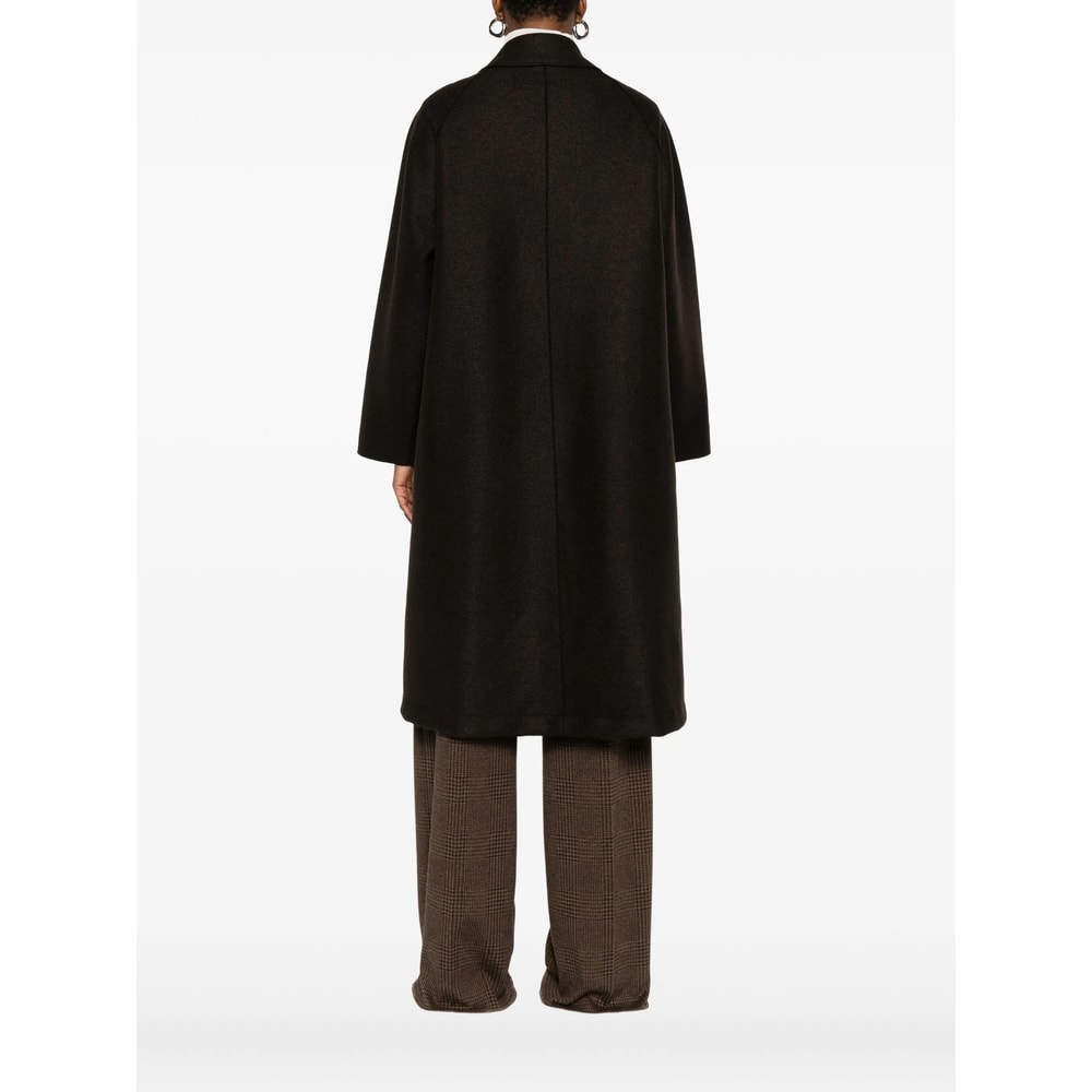 Harris Wharf London Wool Coat With Raglan Sleeves And Pockets In Multi