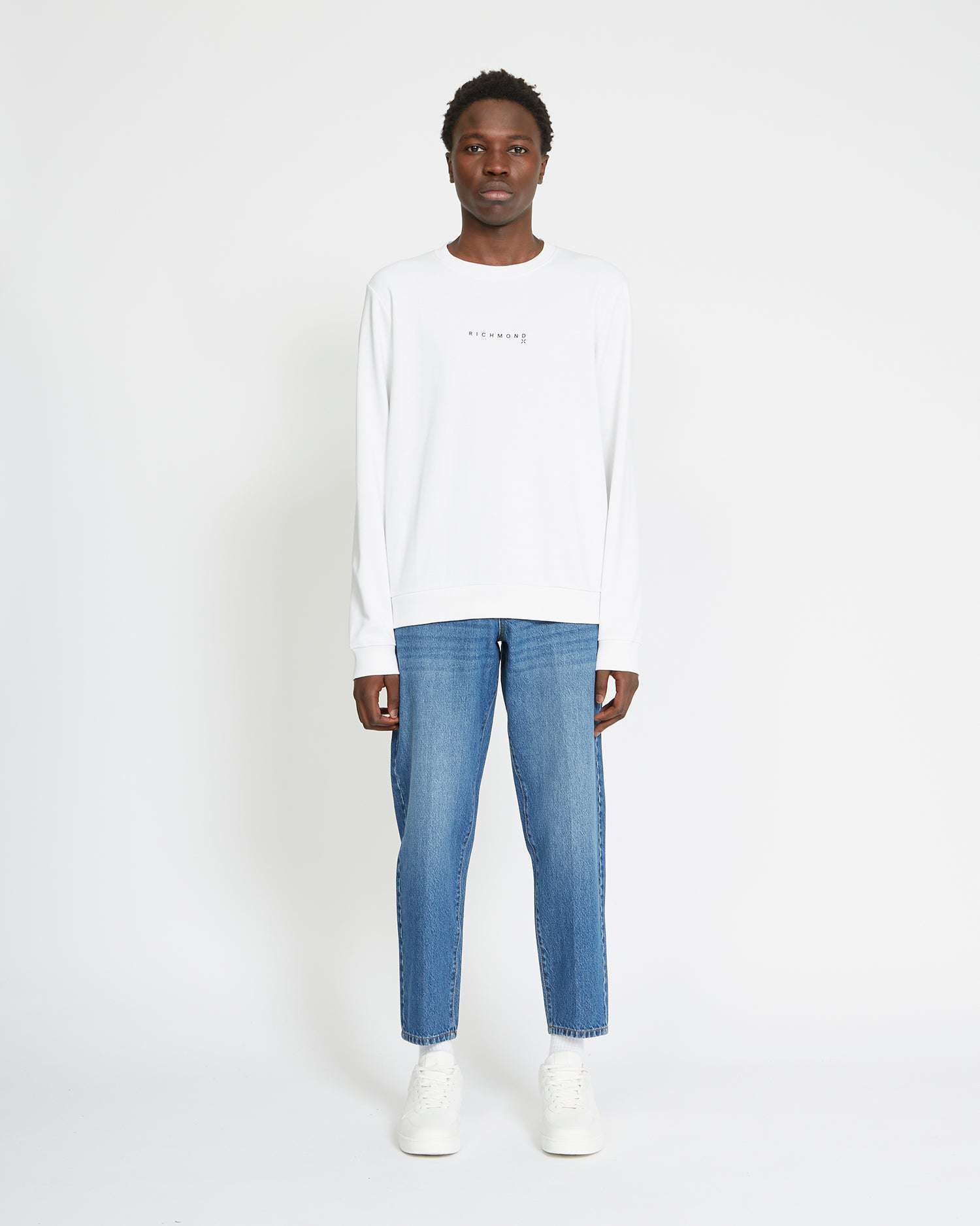 John Richmond Sweatshirt With Logo And Print On The Back In Bianco