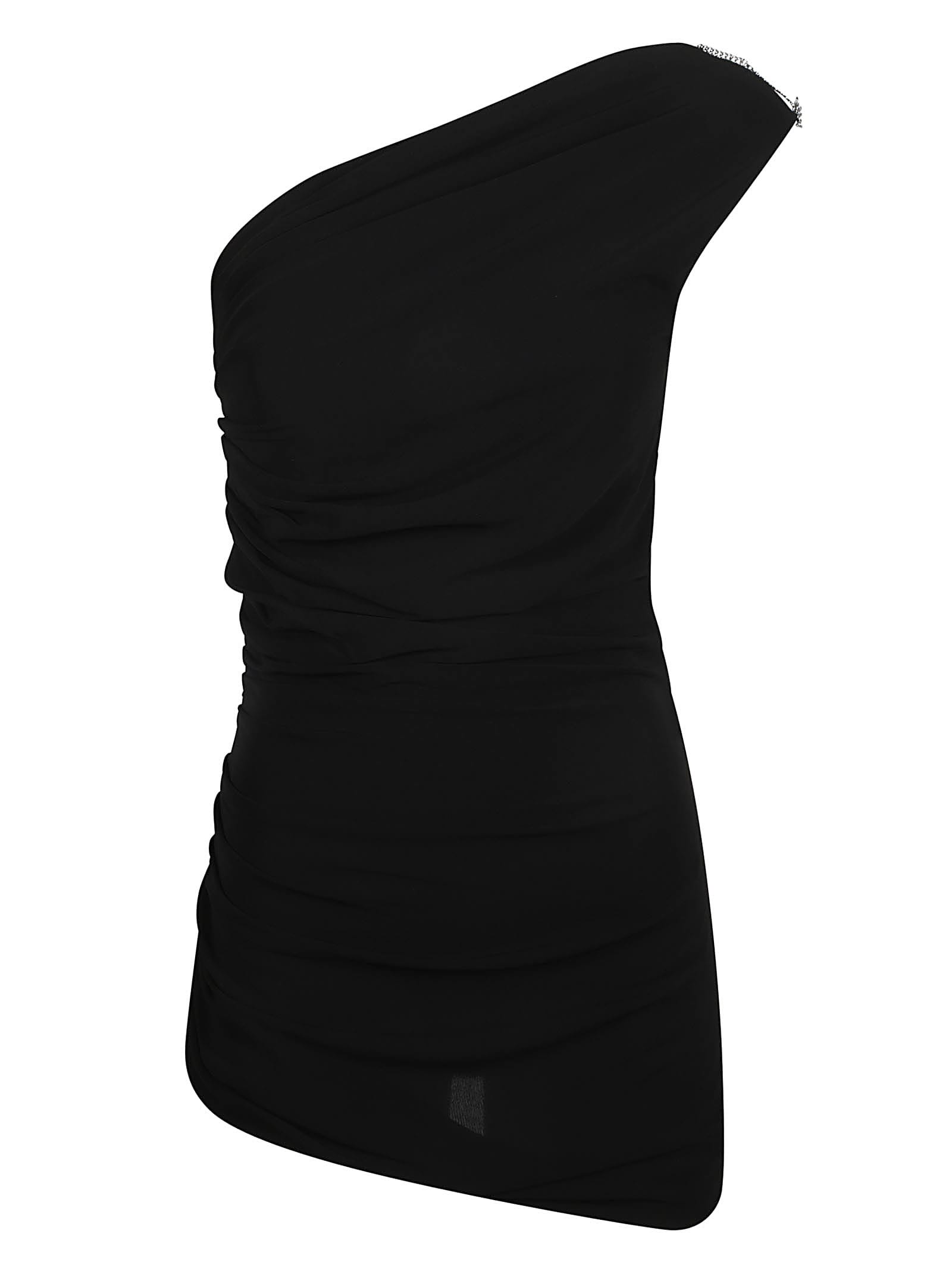 Shop Dsquared2 One Shoulder Dress In Black