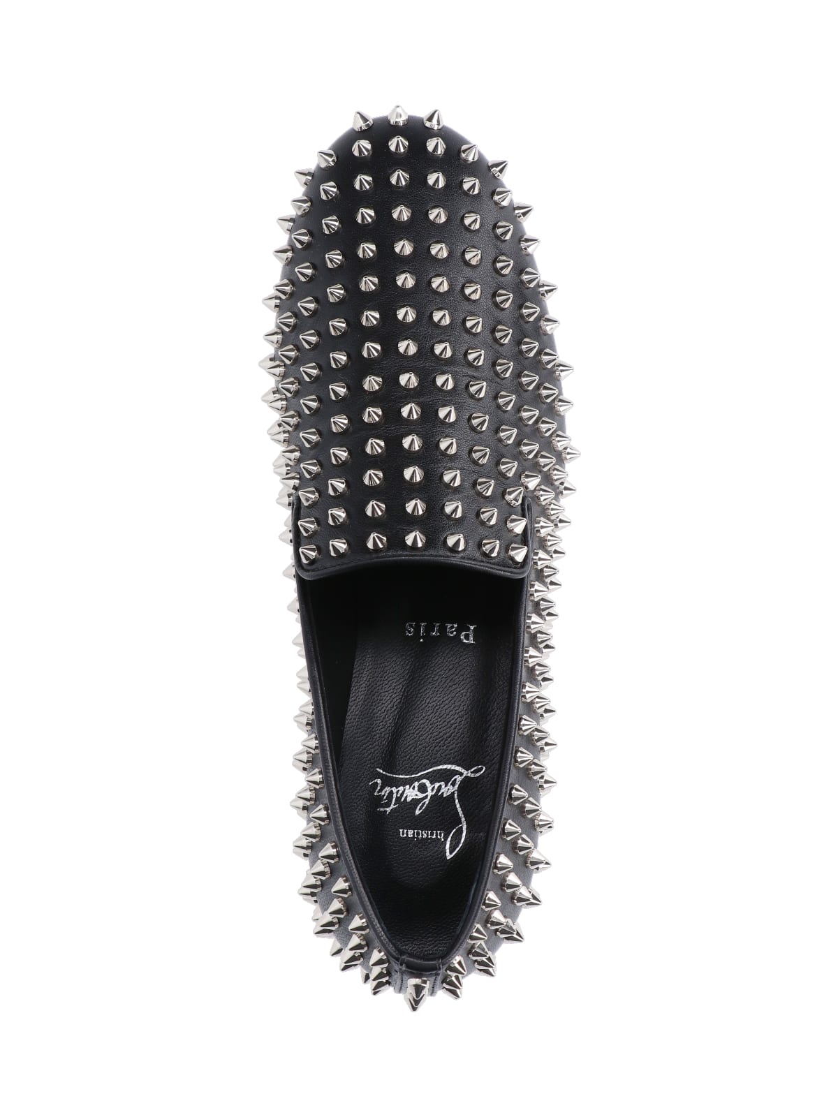 Christian Louboutin Spikeasy Studded Red Sole Slip-on Loafers