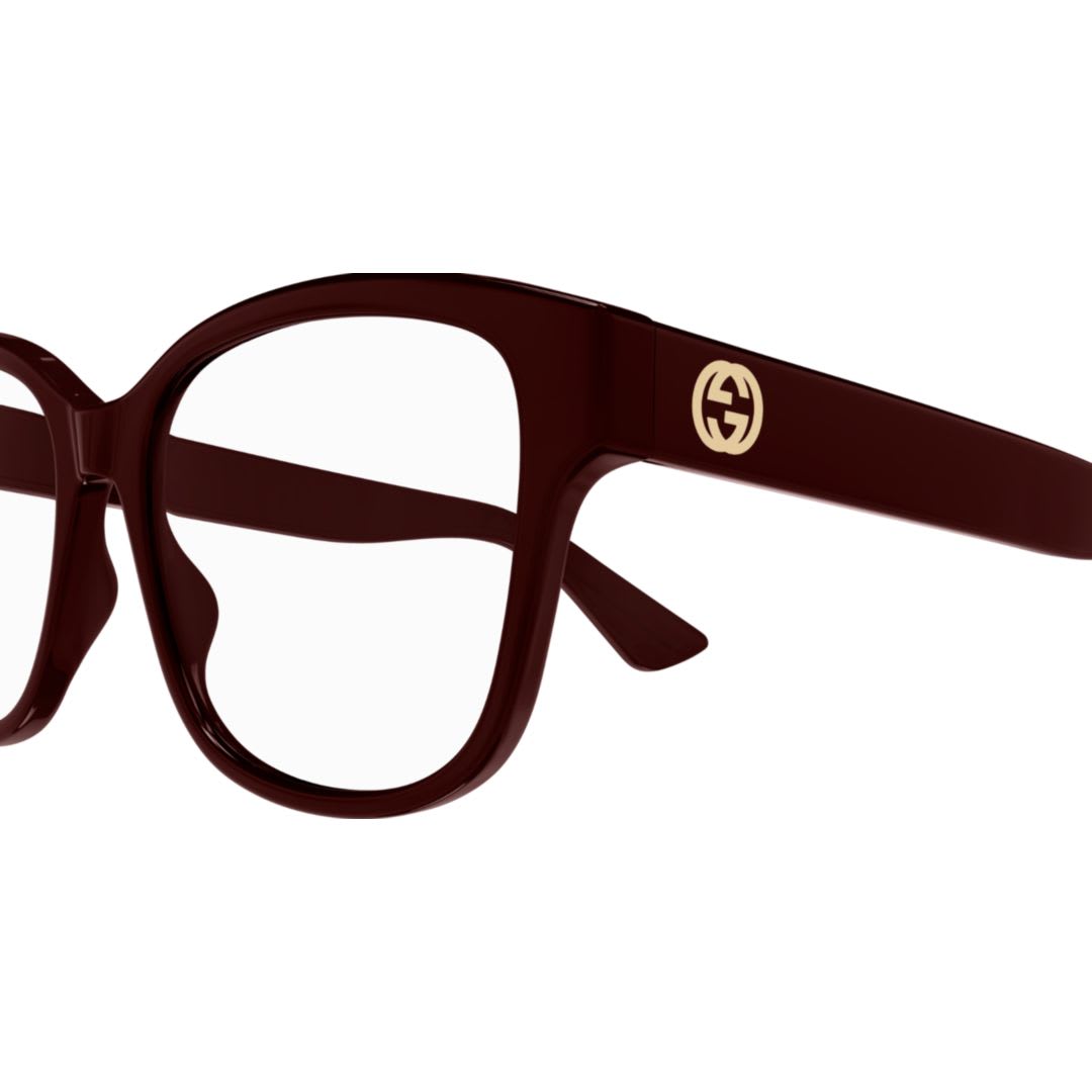 Gucci Gg1340o005 Red Red Transparent In Brown