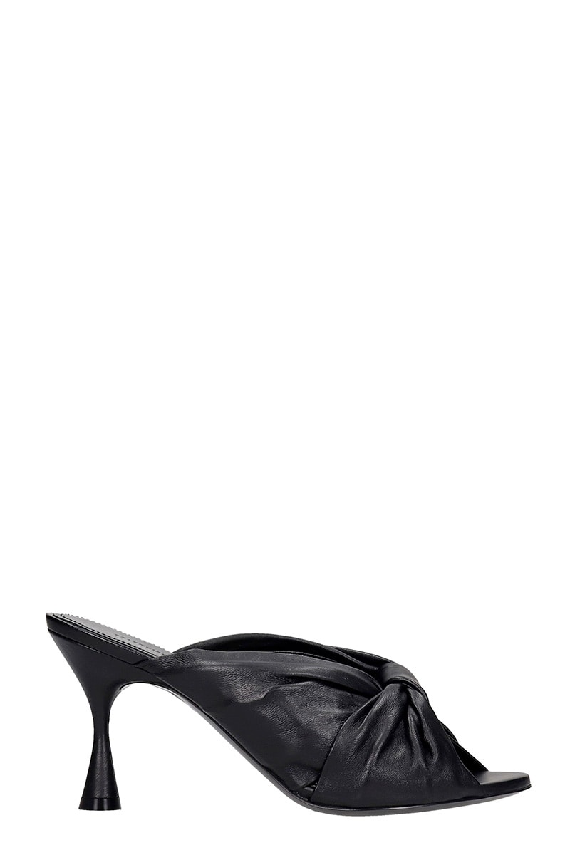 Photo of  Balenciaga Sandals In Black Leather- shop Balenciaga Sandals online sales