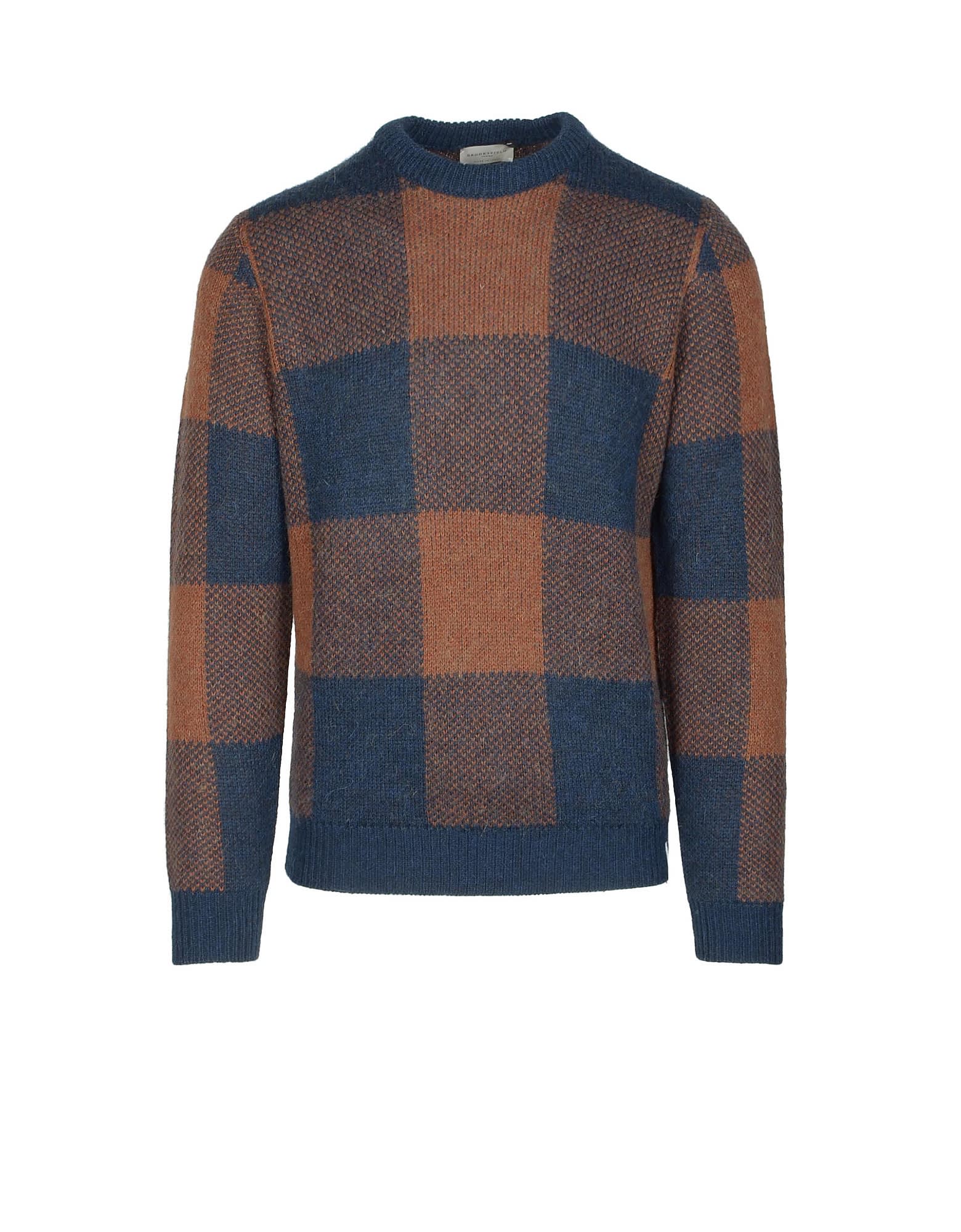 Brooksfield Mens Brown / Blue Sweater