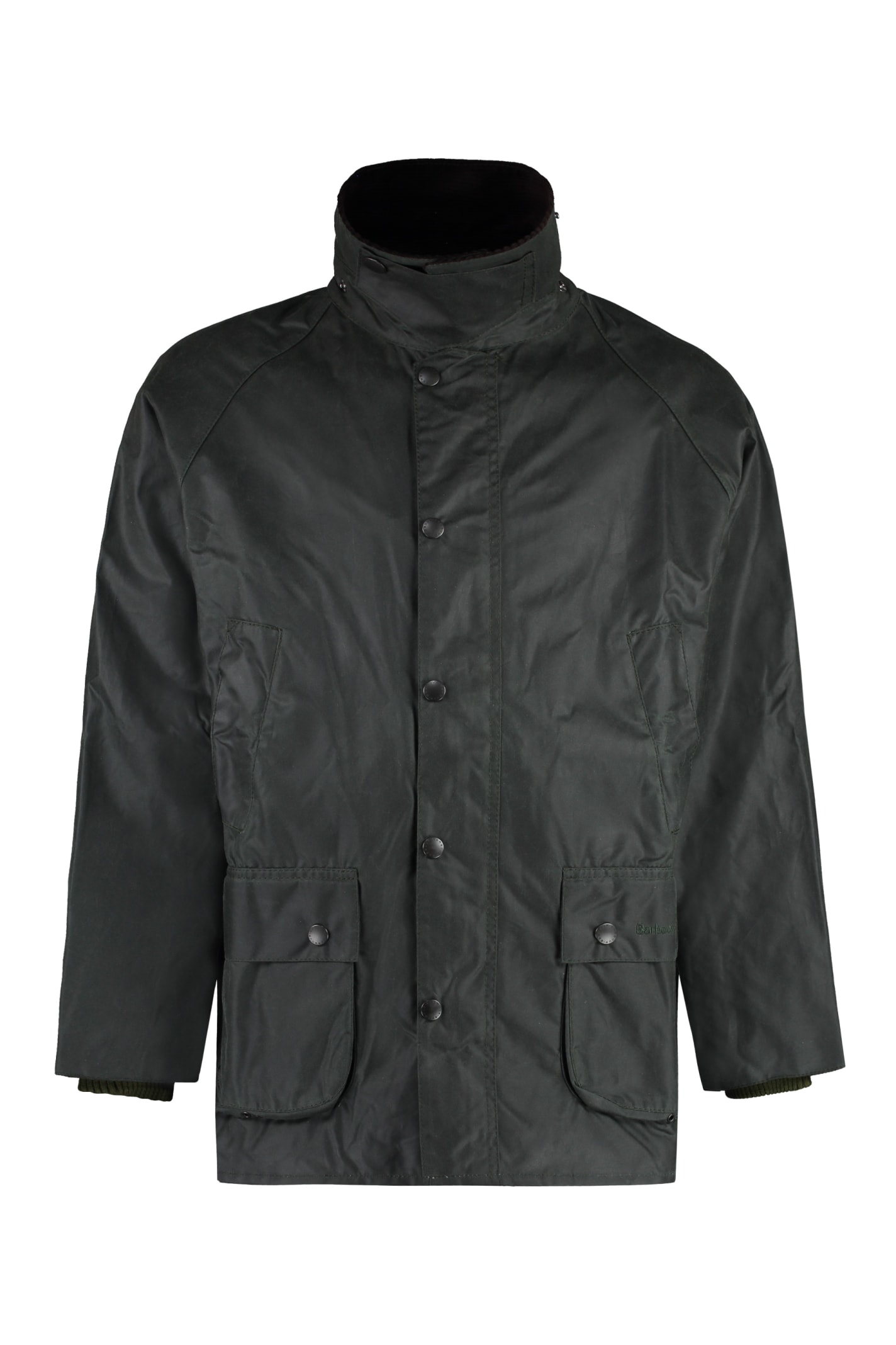 Shop Barbour Bedale Jacket In Coated Cotton In Green