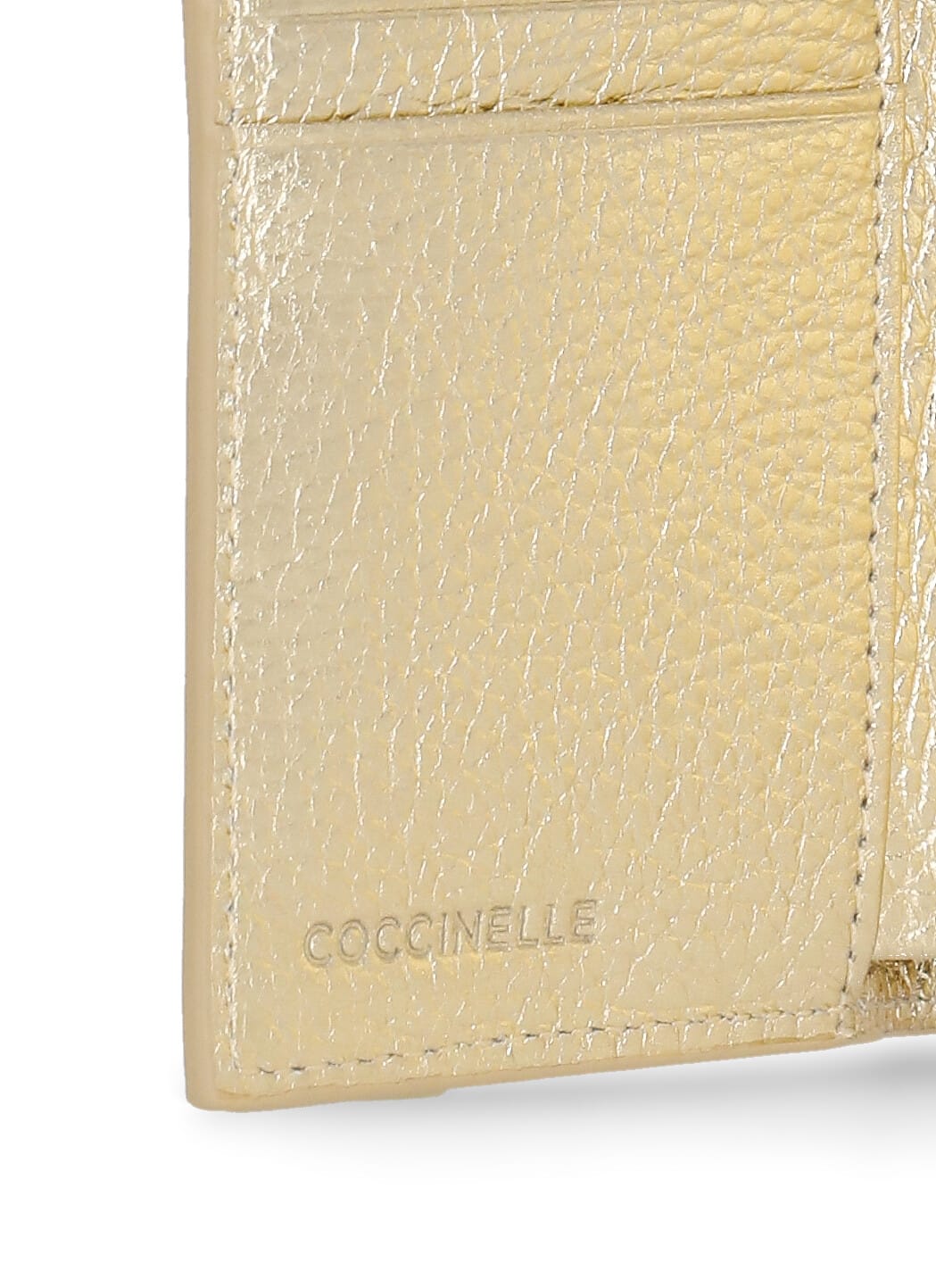 Coccinelle Metallic Soft Wallet In Neutral