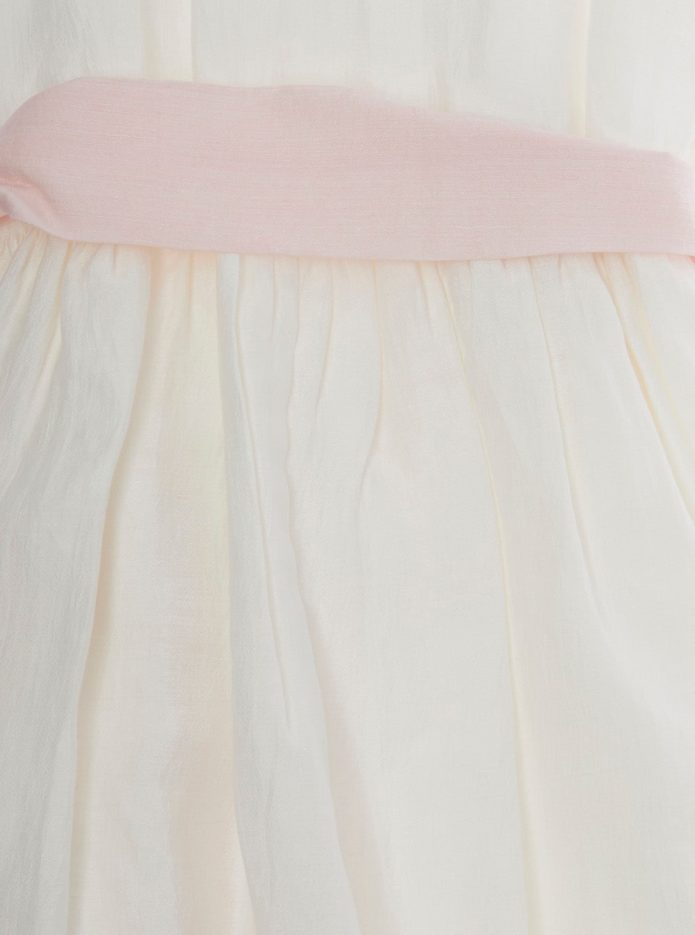 Il Gufo Belted Flared Dress In White