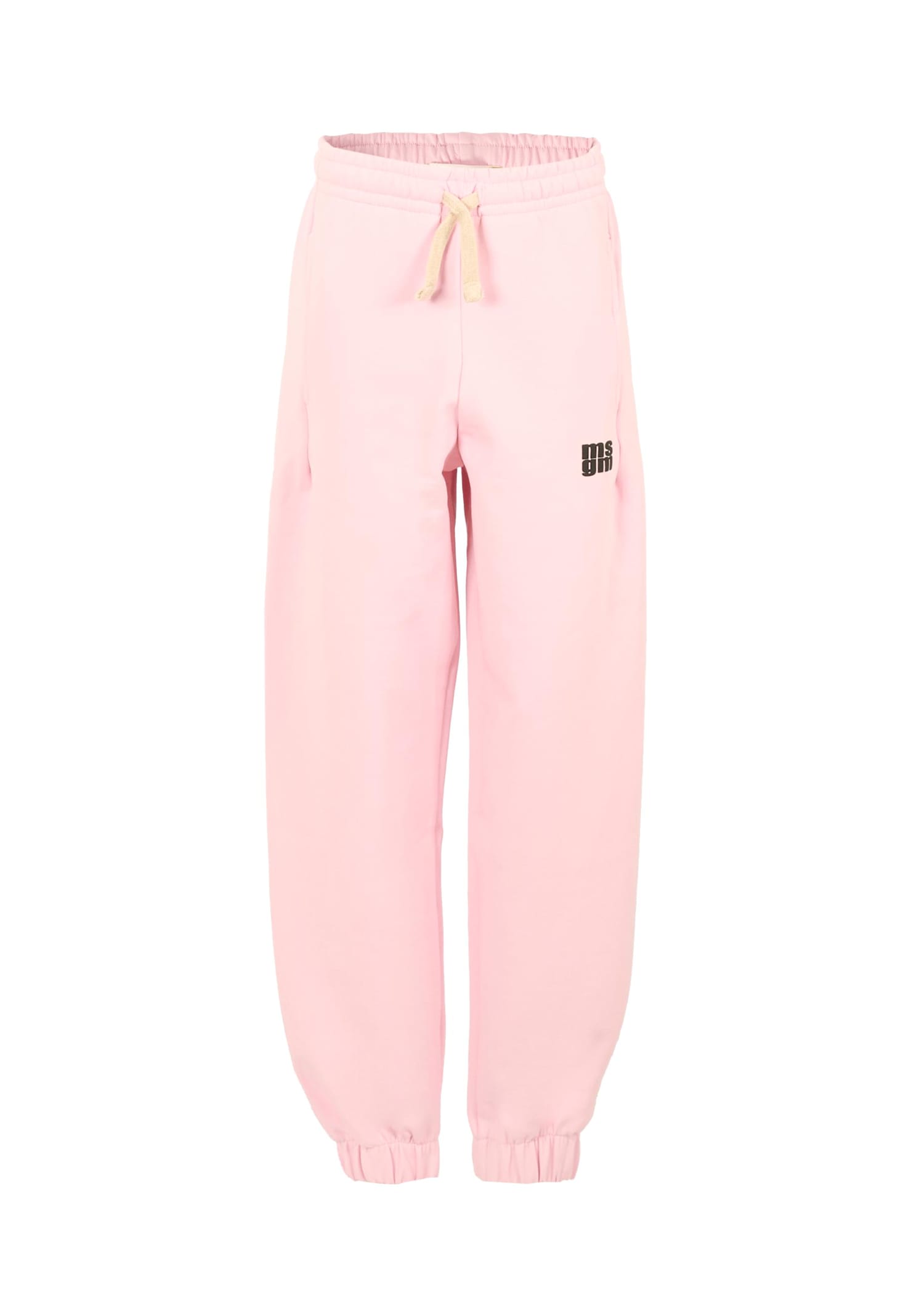 Msgm Logo-print Sweatpants In Pink