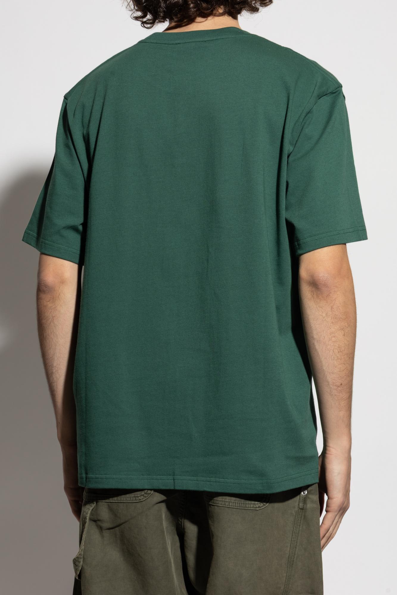 Jw Anderson J. W. Anderson Embroidered Logo T-shirt With Classic Crew Neckline In Green