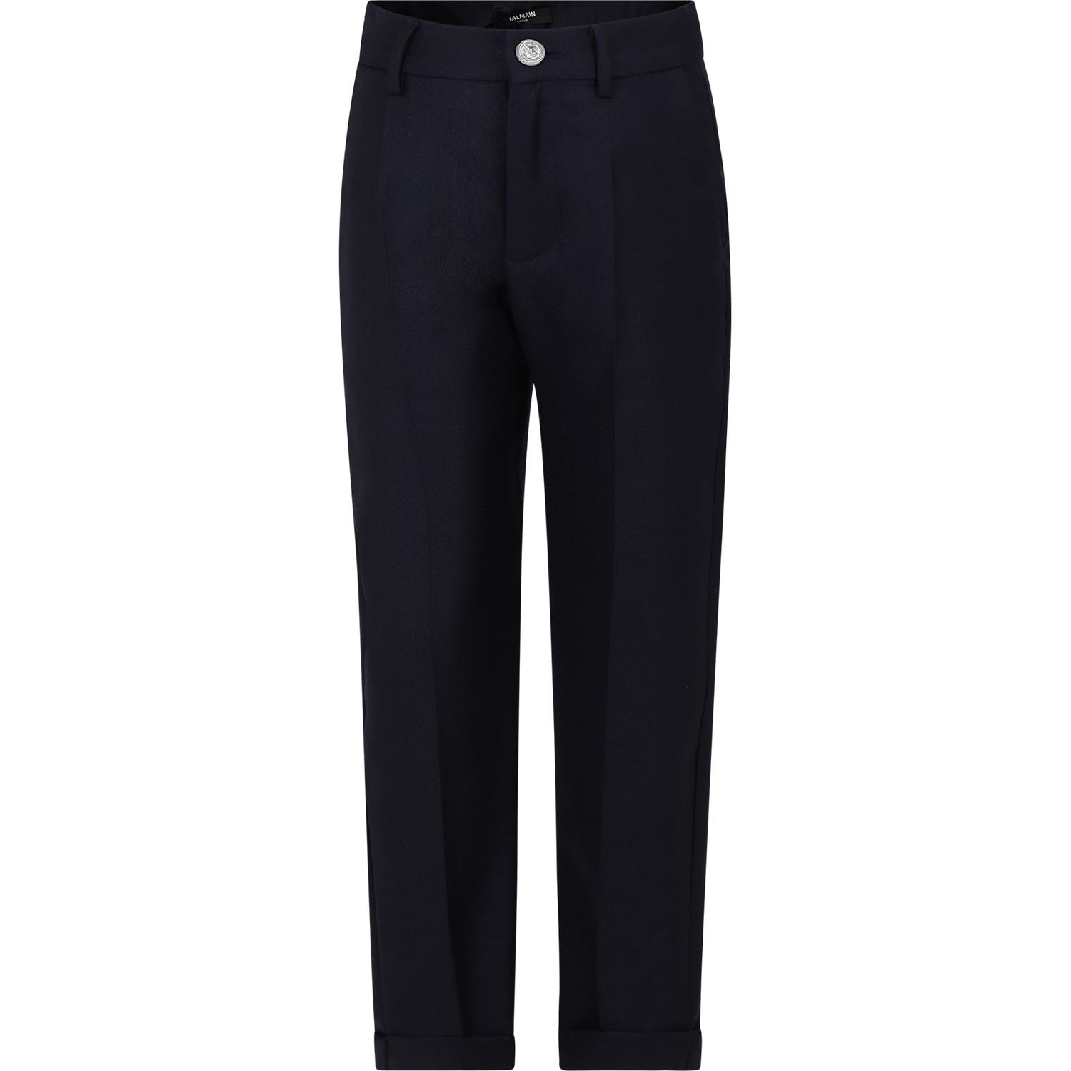 Balmain Blue Trousers For Kids With Logo