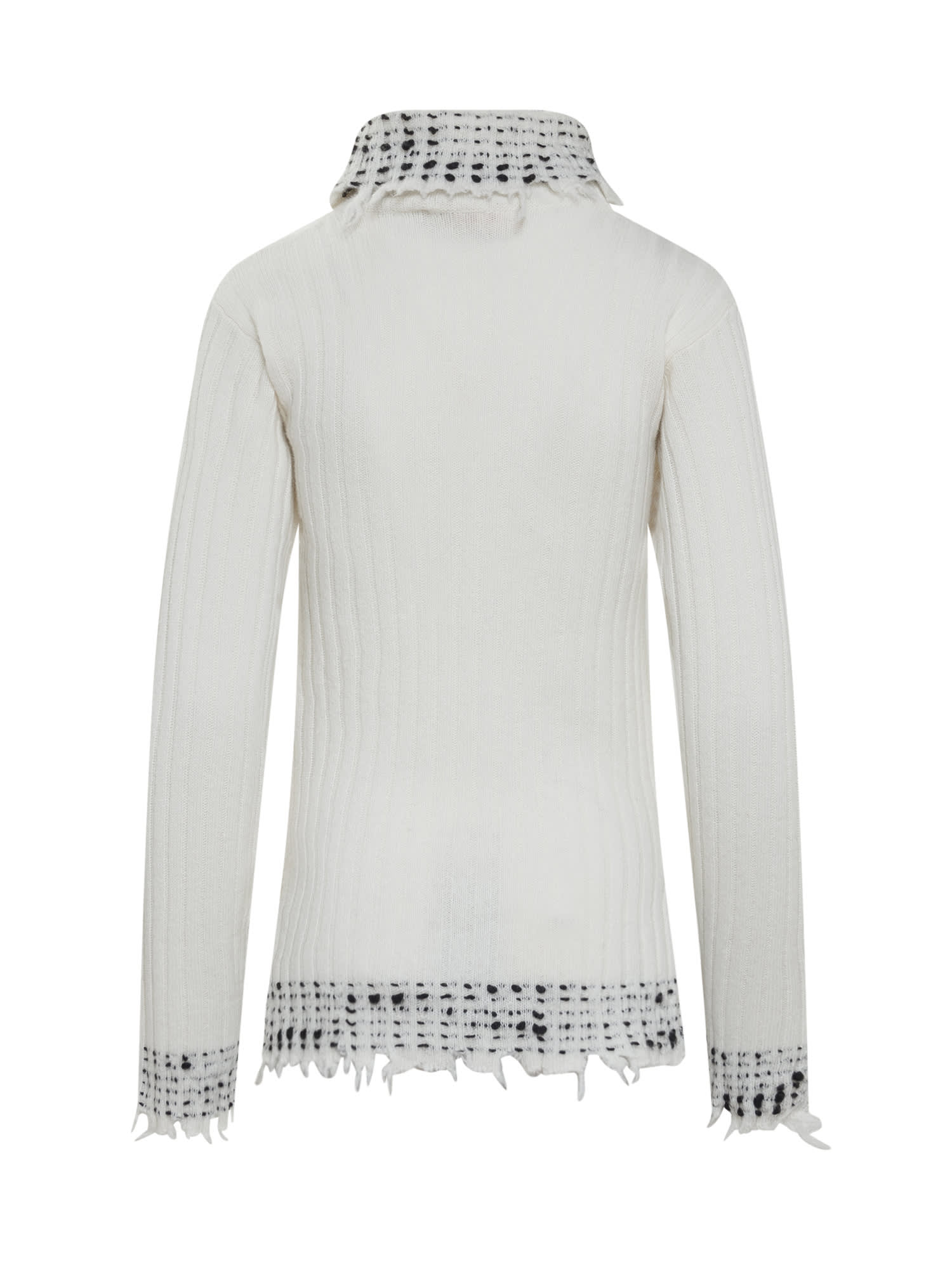Shop Marni Turtleneck Sweater In White